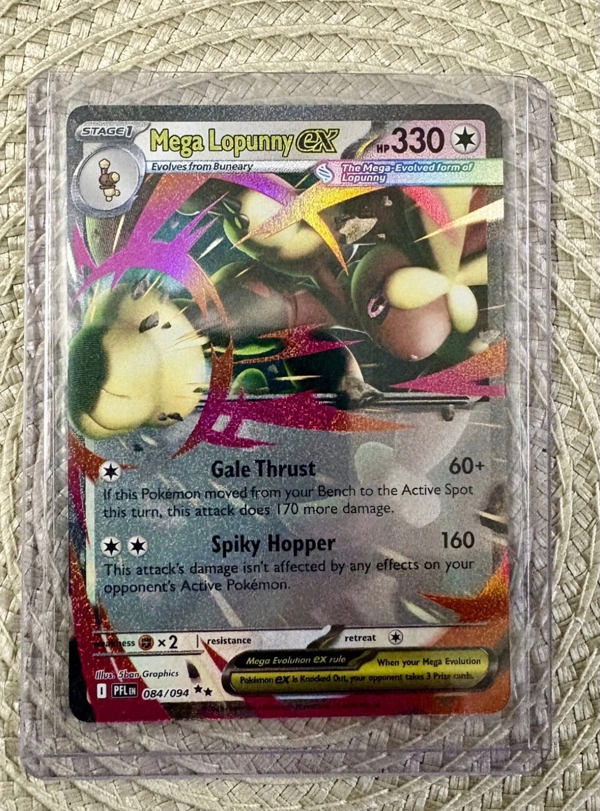 Pokemon Mega Lopunny EX 115/094 Phantasmal Flames Holo