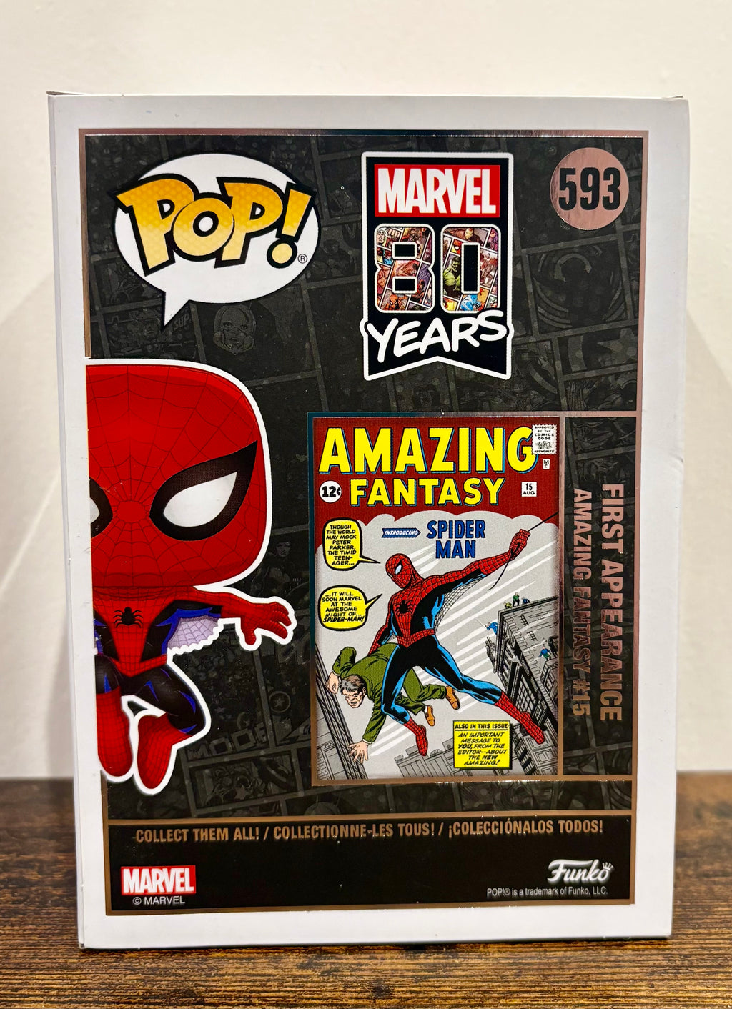 Funko Pop! Marvel Spider-Man #593 Diamond Collection Edition