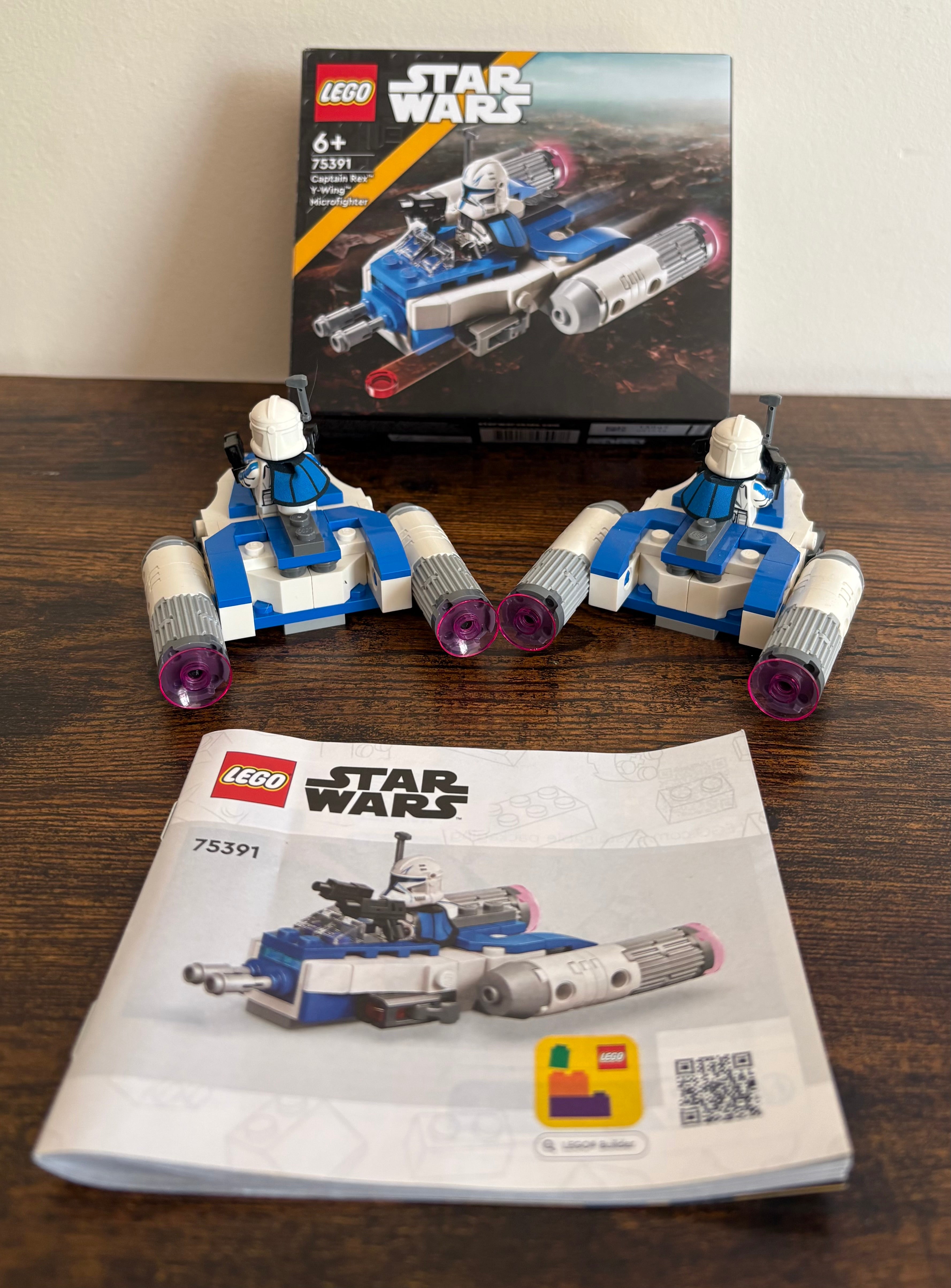 LEGO Star Wars Captain Rex Y-Wing Microfighter 75391 — x2 Builds