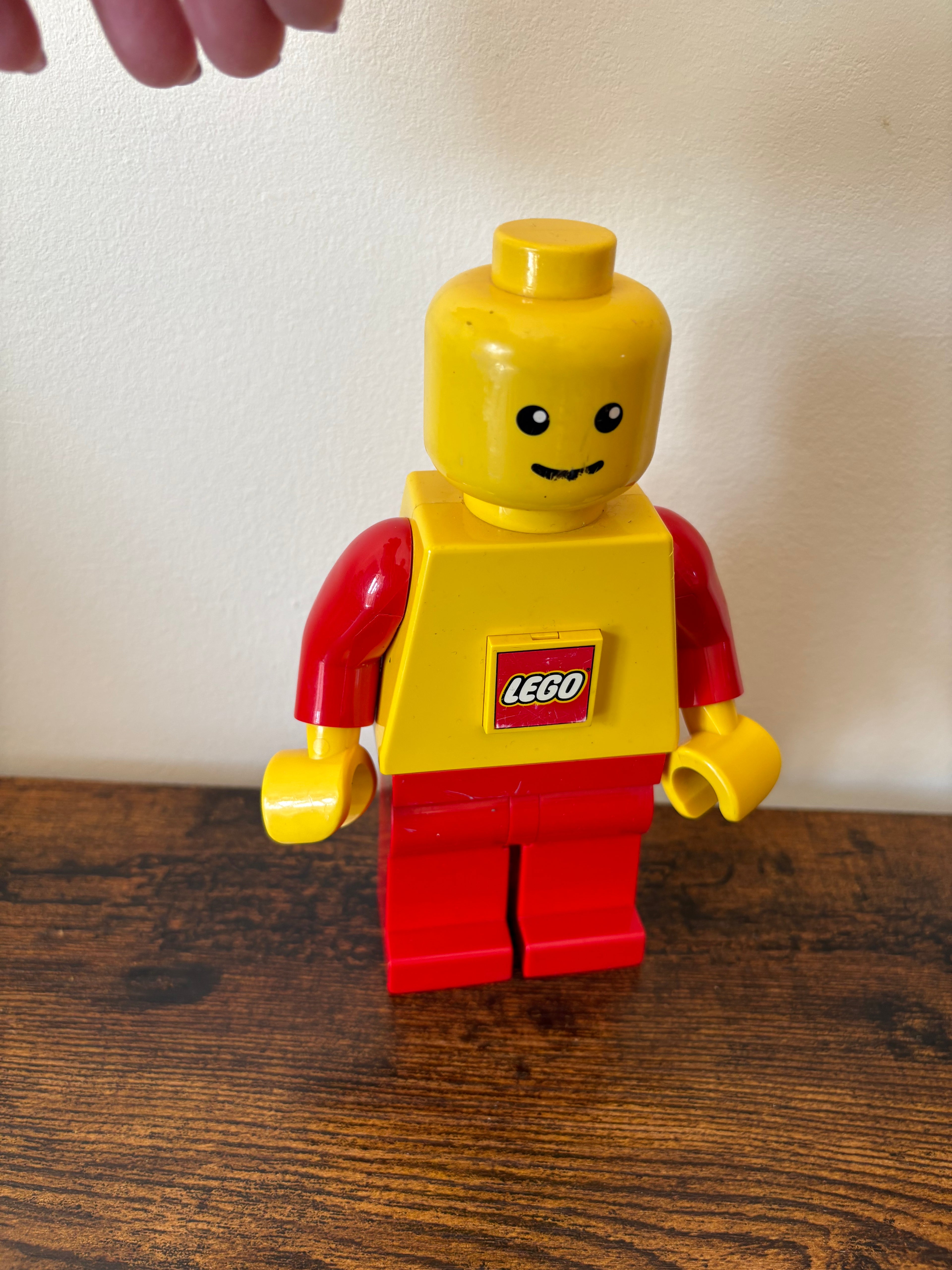Lego pre-loved Man Flashlight Feet Red Yellow Minifigure Light Standing Working