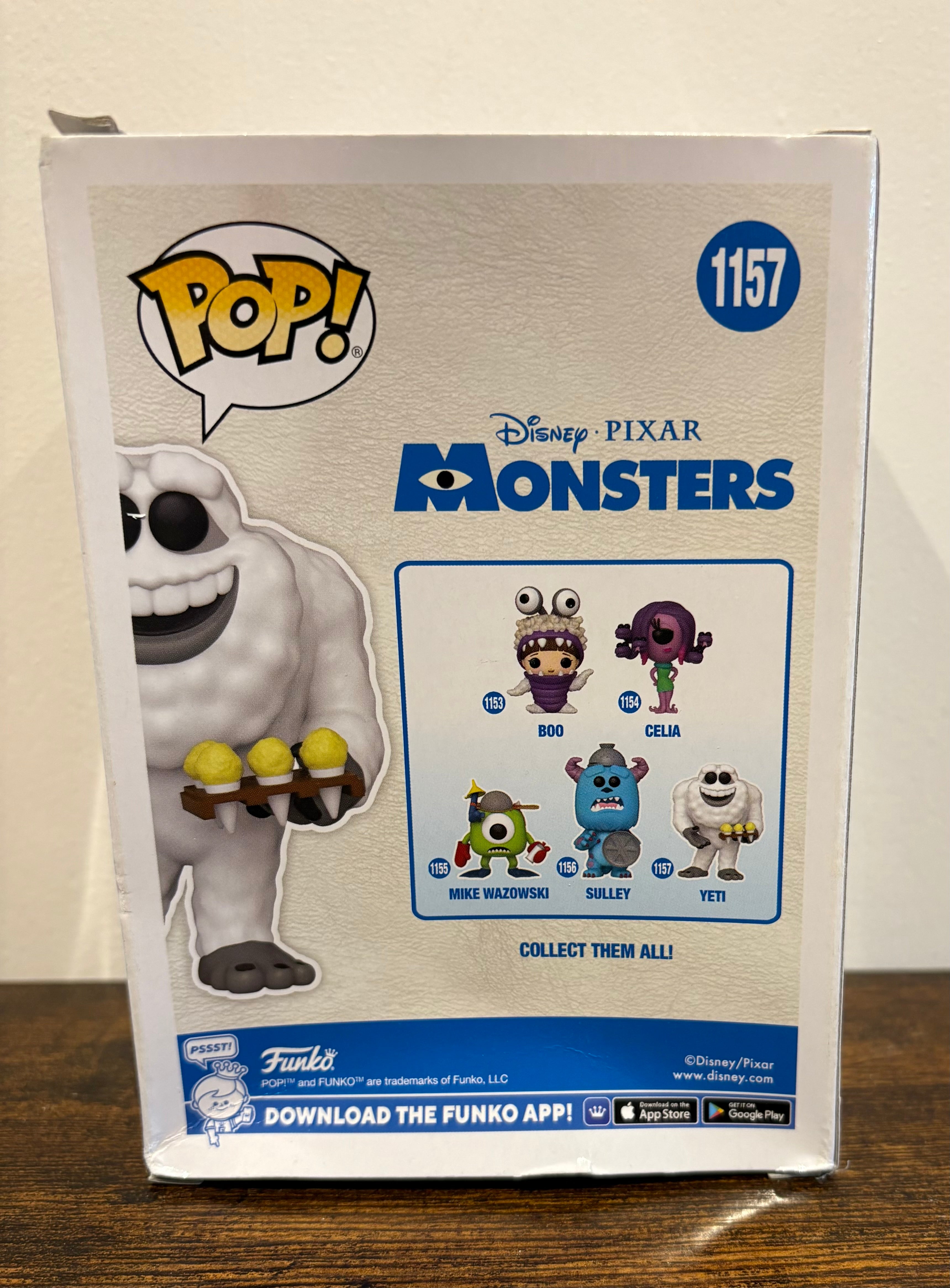 Funko Pop Yeti with Snow Cones #1157 Disney Pixar Monsters Inc Vinyl Figure