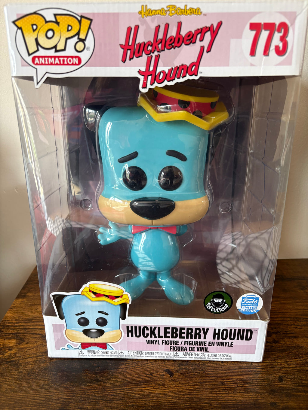 Funko POP #773 Huckleberry Hound Hanna Barbera Limited Edition LARGE Boxed