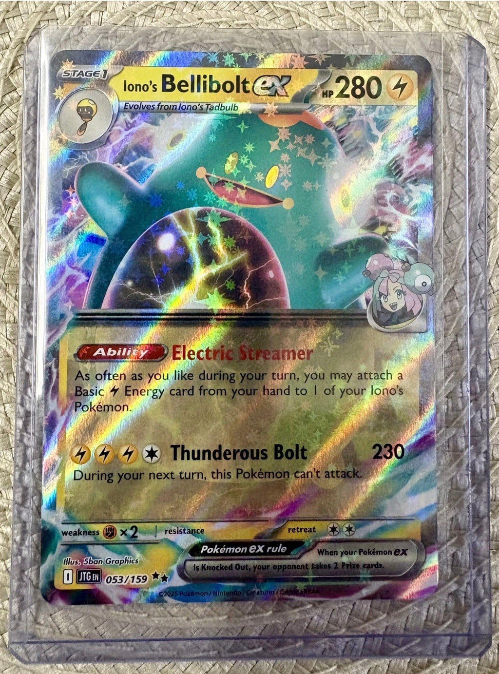 Pokemon Iono's Bellibolt ex 053/159 Journey Together - Double Rare