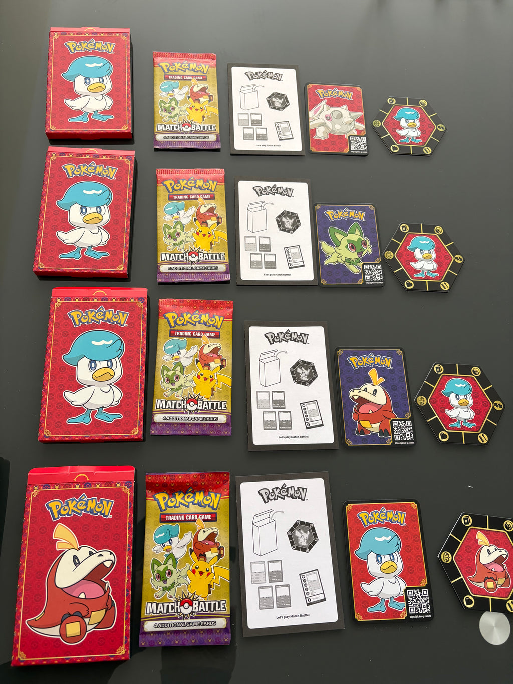 Pokémon x4 McDonald's Match Battle Cards Booster Packs 2023 — Brand New Sealed