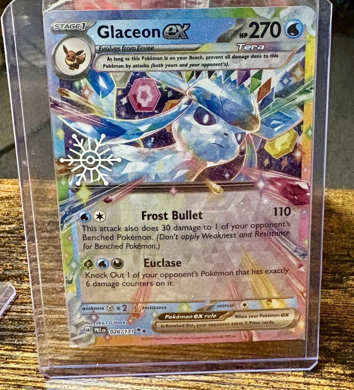 Pokemon Glaceon ex 026/131 Prismatic Evolution - Double Rare - Half Art
