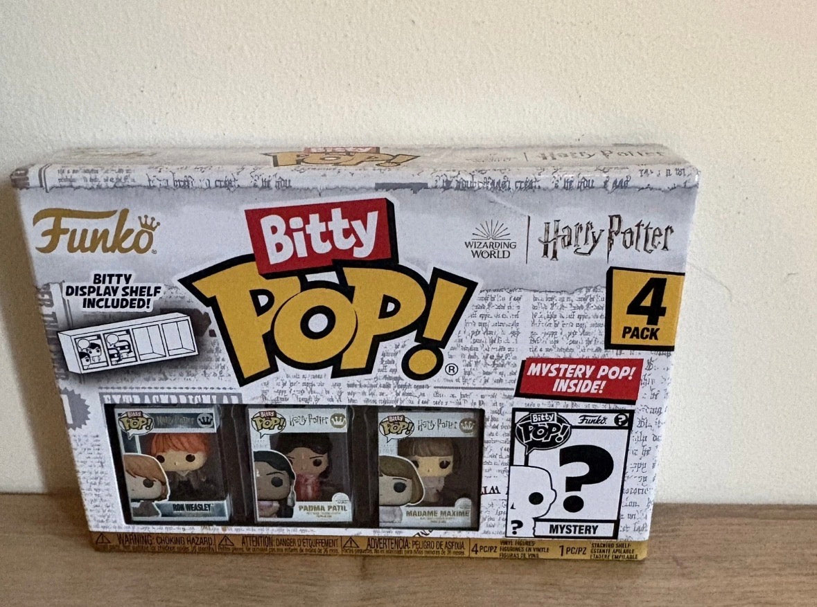 Funko Pop! Bitty Pop Harry Potter, Ron Weasley, Padma Patil, Madame Maxine Brand New