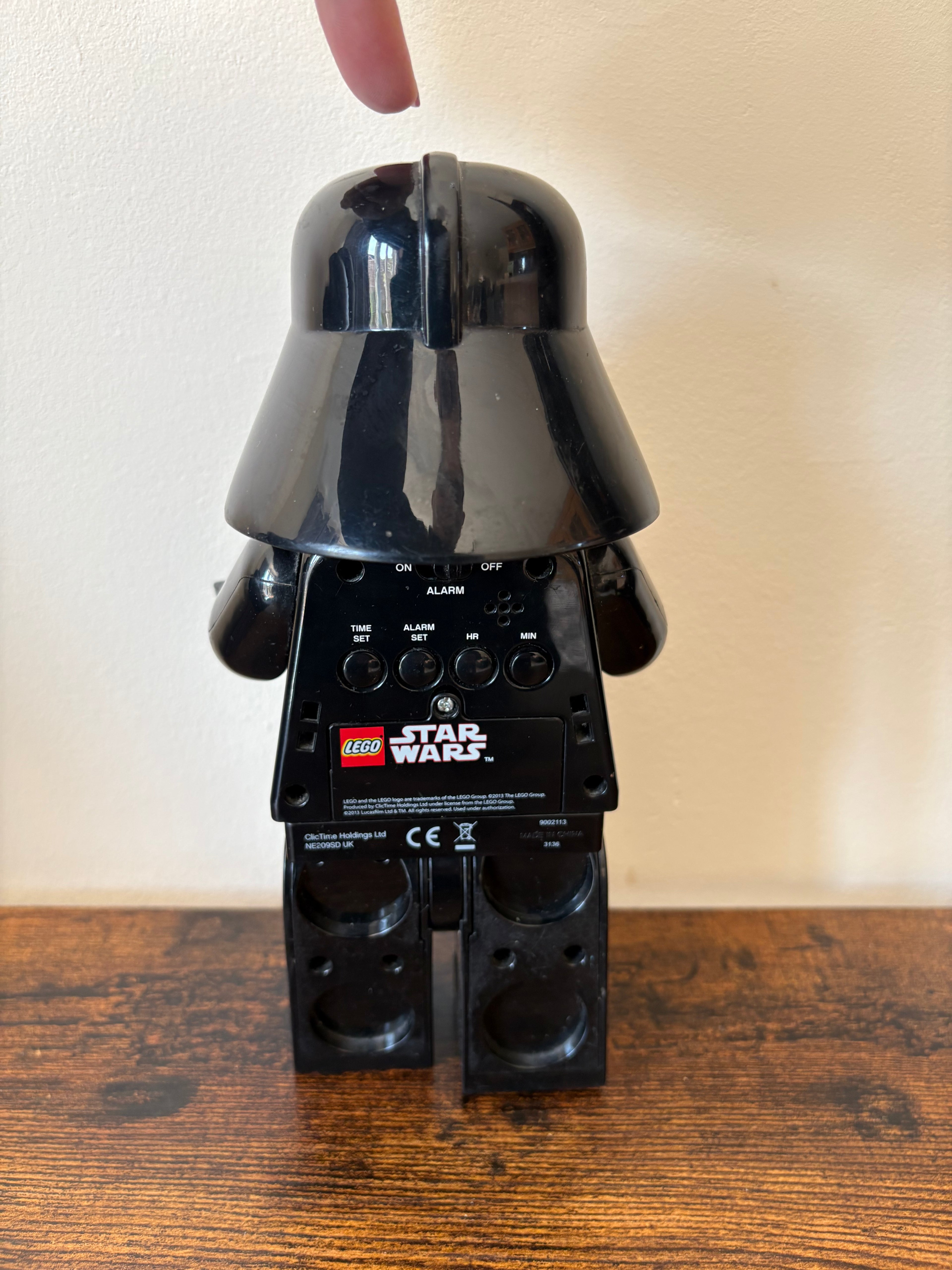LEGO pre-loved Star Wars Darth Vader Digital Alarm Clock Black Figure Tested Working