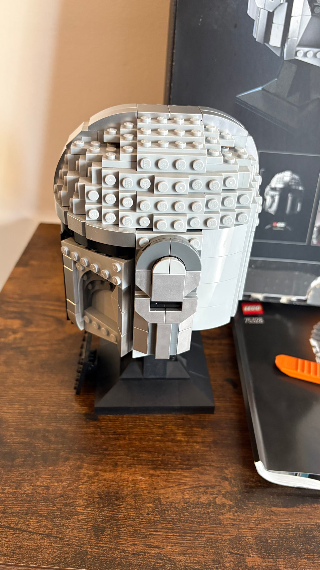 LEGO Star Wars the Mandalorian Helmet 75328 100% Box & Instructions