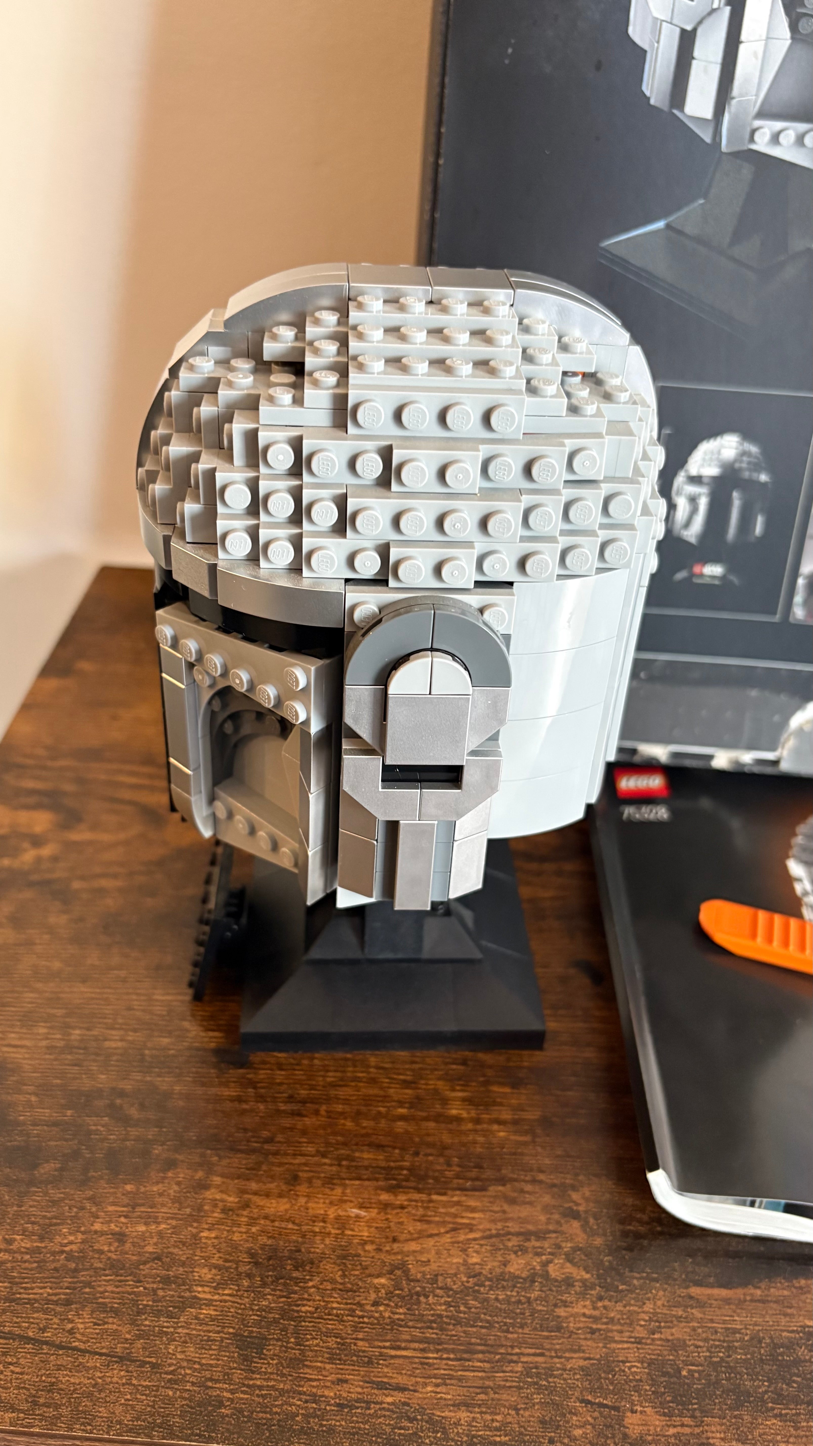 LEGO Star Wars the Mandalorian Helmet 75328 100% Box & Instructions