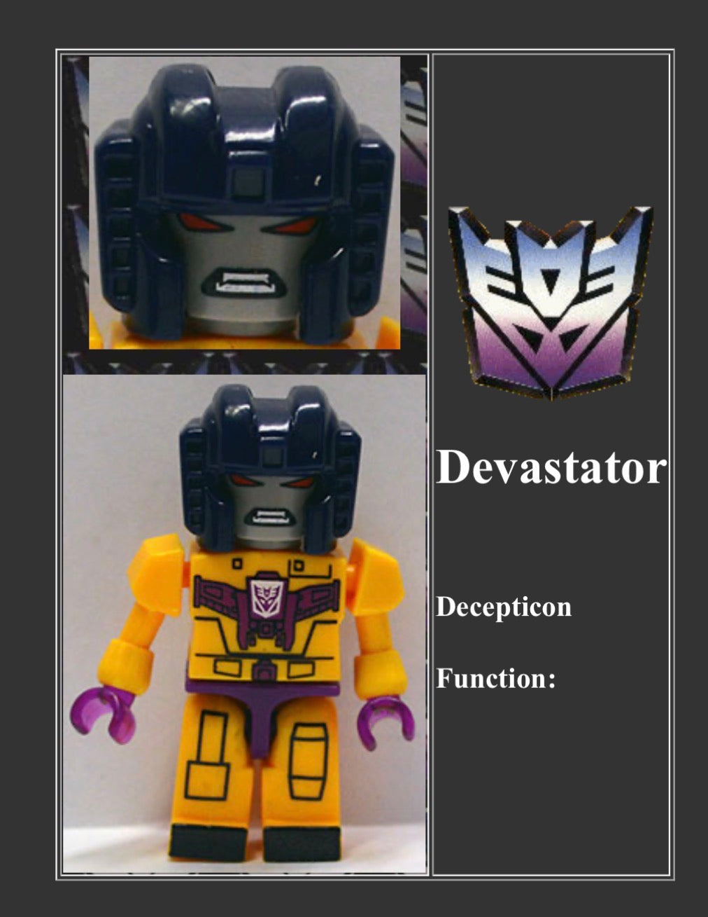 Mini Figure - Transformers Kre-o Constructicon Devastator Hasbro
