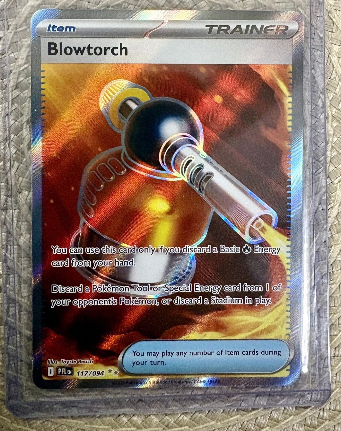 Pokemon Card Blowtorch 117/094 Phantasmal Flames Ultra Rare Trainer NM