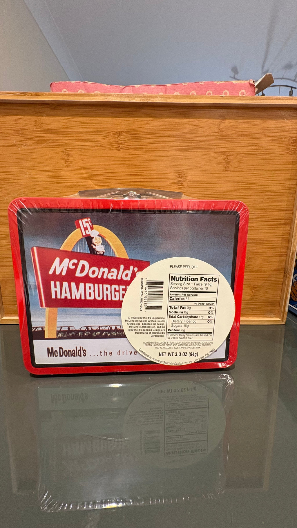 McDonald's Hamburgers Lunchbox Metal Tin – 1998 Vintage Collectible (New & Sealed)