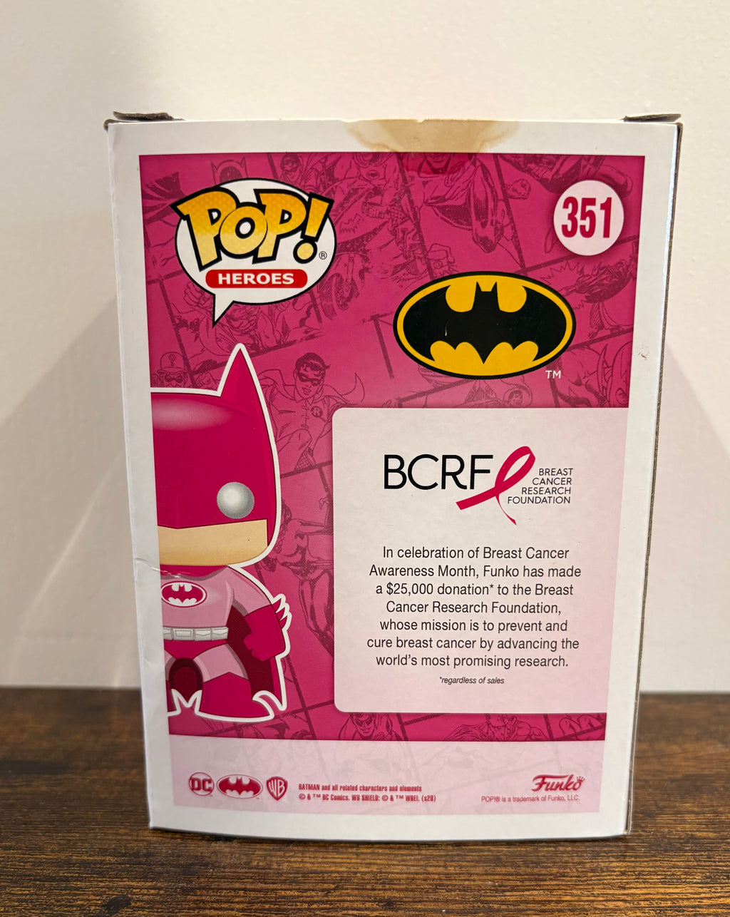 Funko Pop! Heroes Pink Batman Figure #351 DC Comics  BCRF