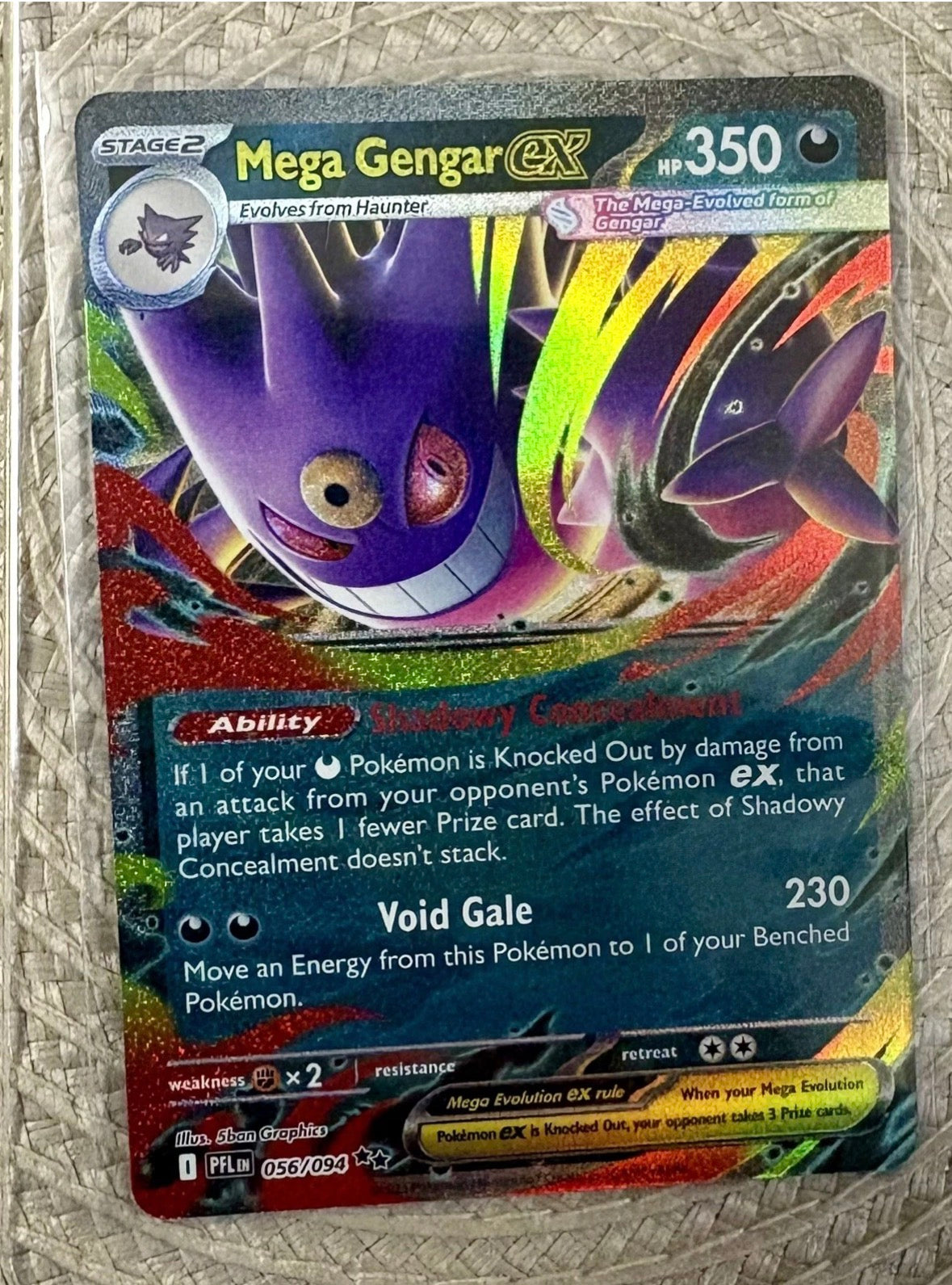 Pokemon Mega Gengar EX 056/094 Me02: Phantasmal Flames Holo Pokemon Card