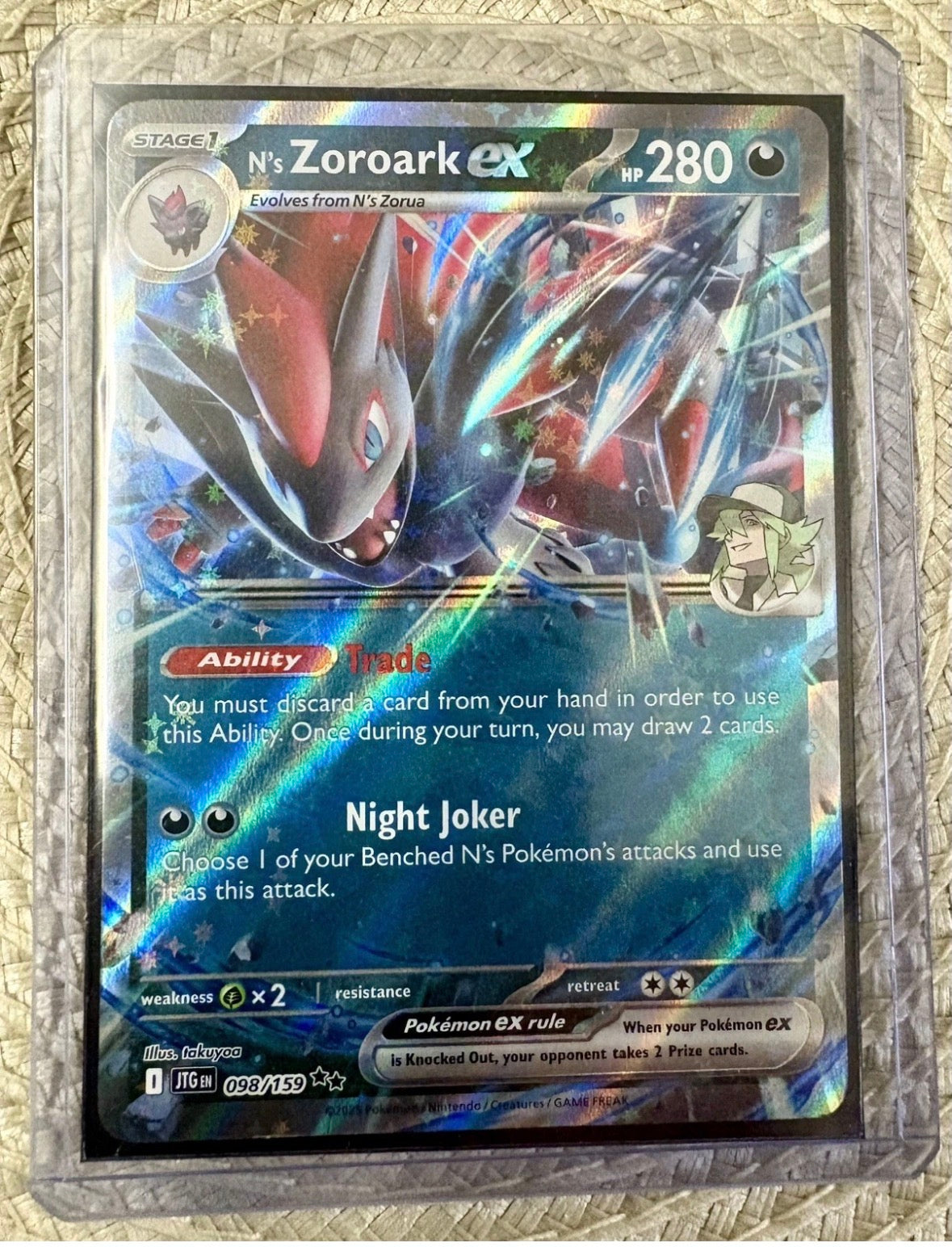 Pokemon Card N's Zoroark EX  098/159 Journey Together NM