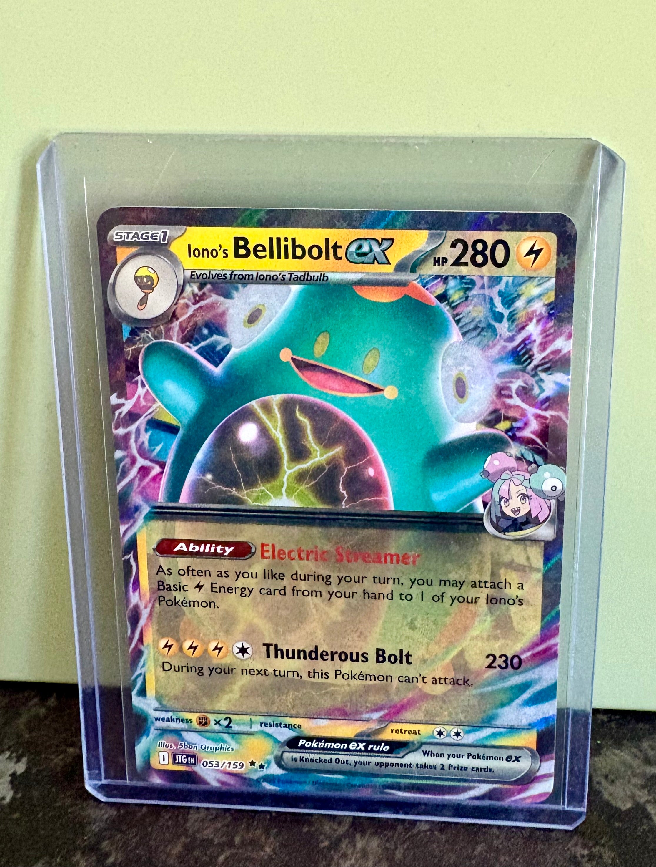 Pokemon Iono's Bellibolt ex 053/159 Journey Together - Double Rare