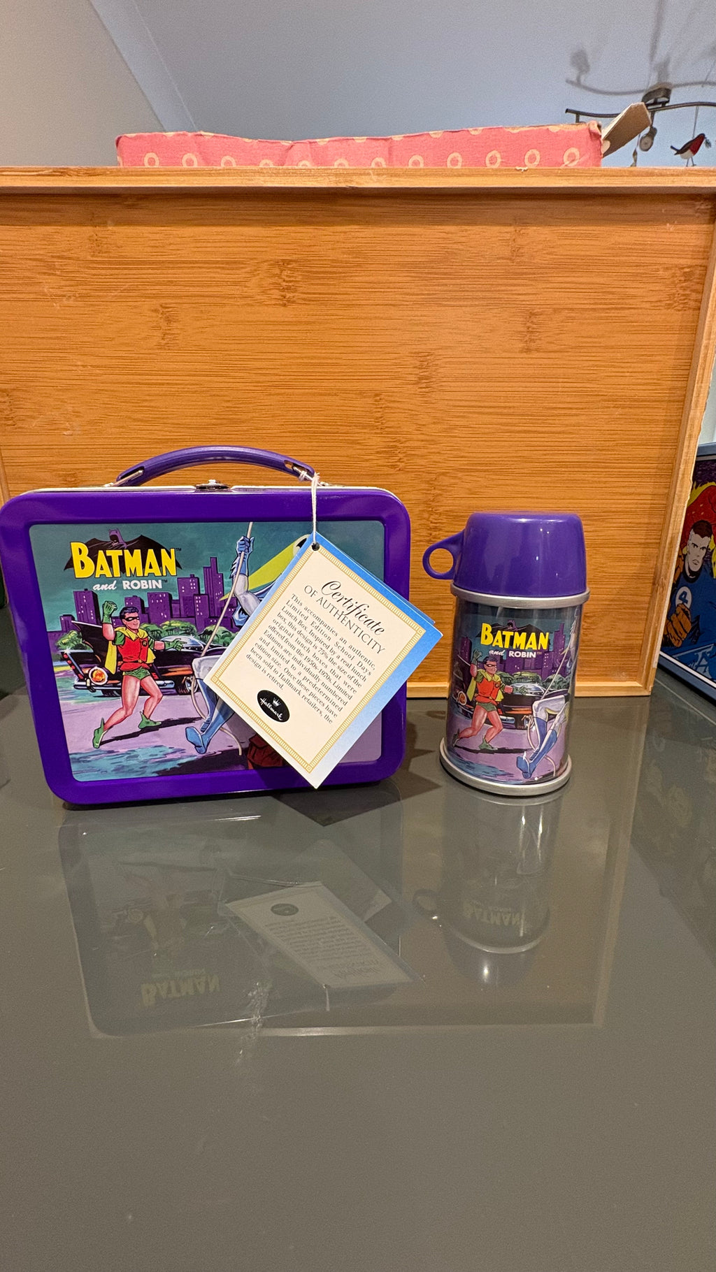 Batman & Robin DC Comics Metal Lunch Tin – Hasbro Hallmark Vintage Collectible..