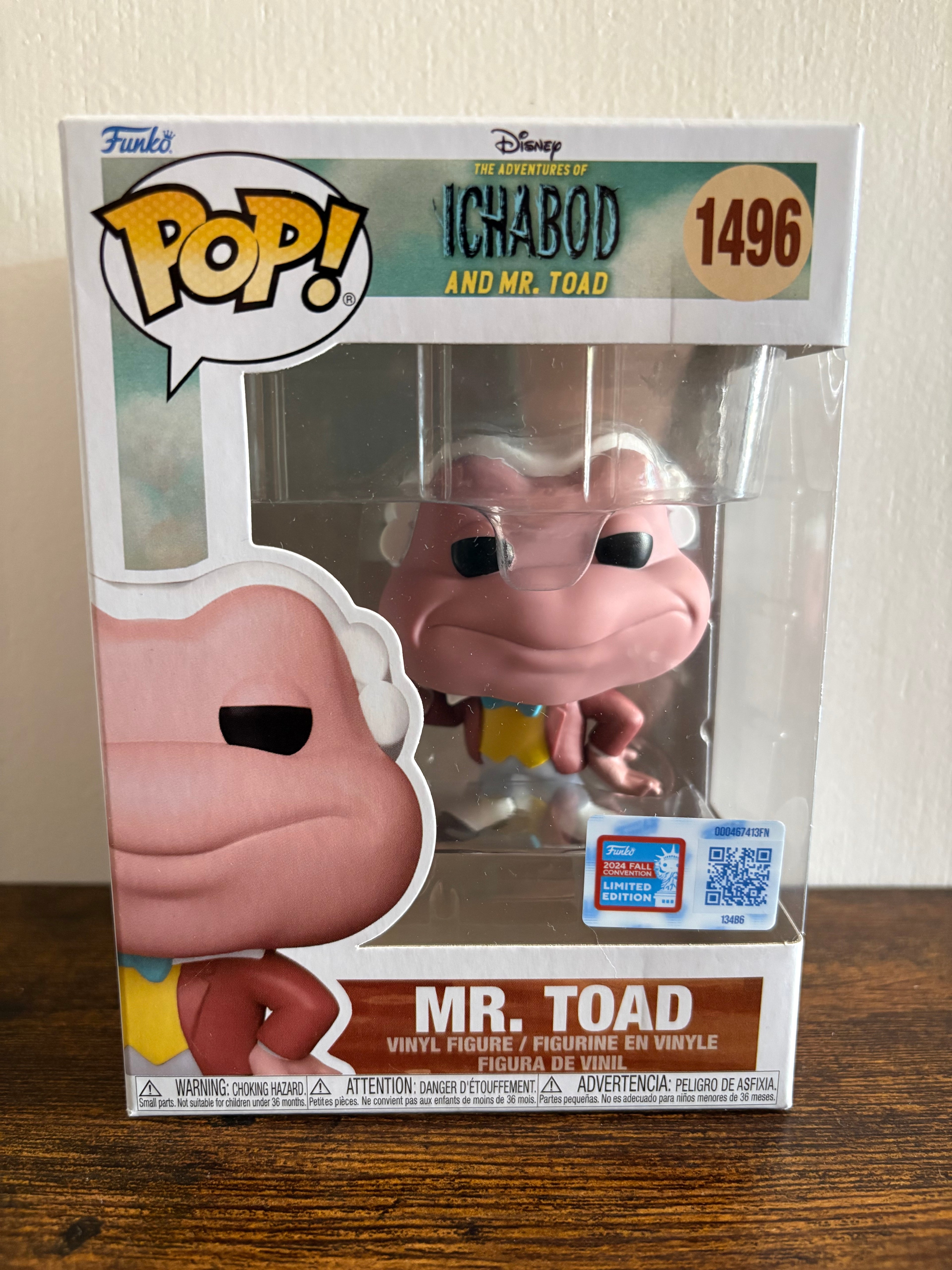 Funko pop - Mr Toad #1496 Disney adventures of Ichabod