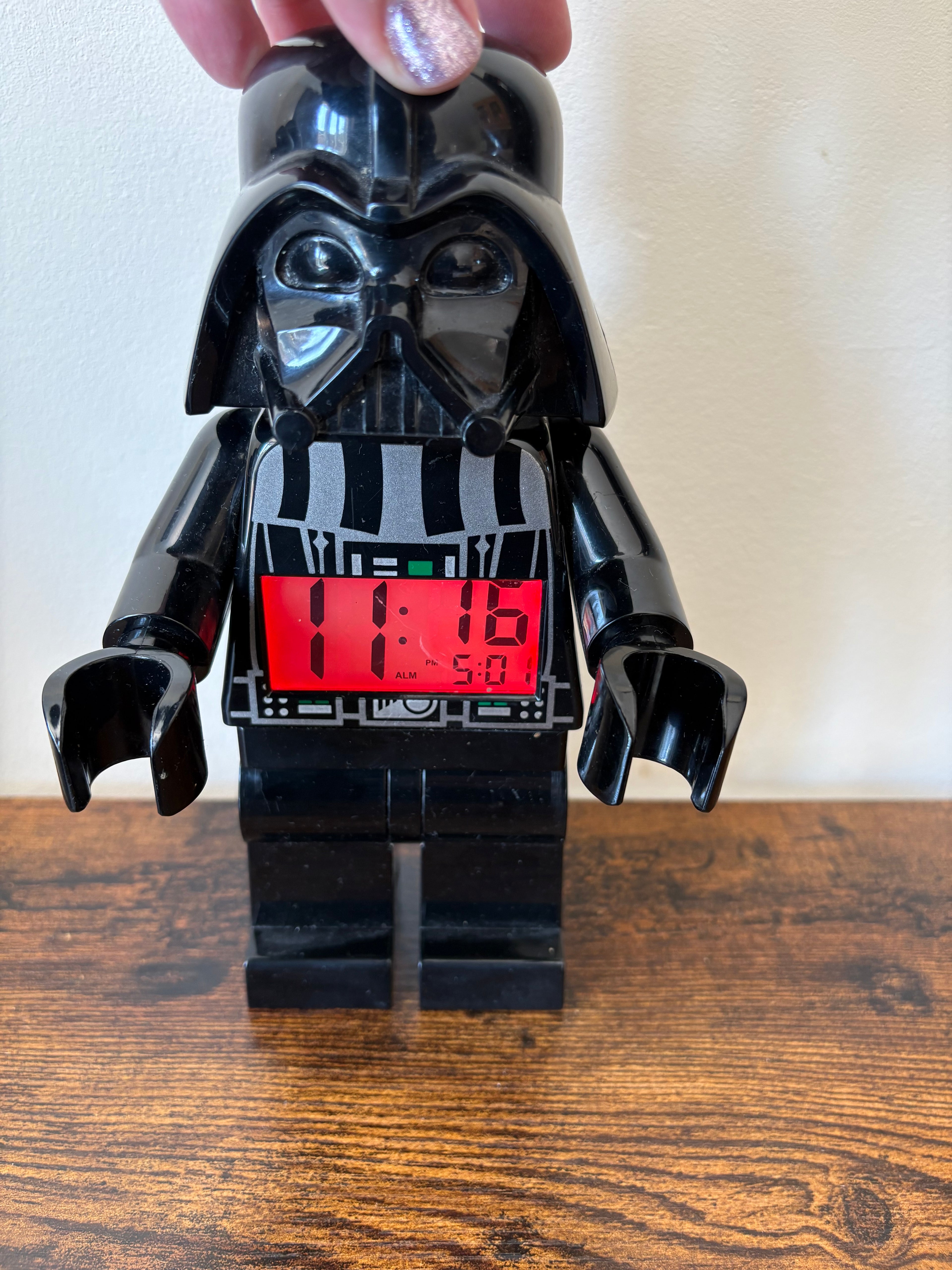 LEGO pre-loved Star Wars Darth Vader Digital Alarm Clock Black Figure Tested Working