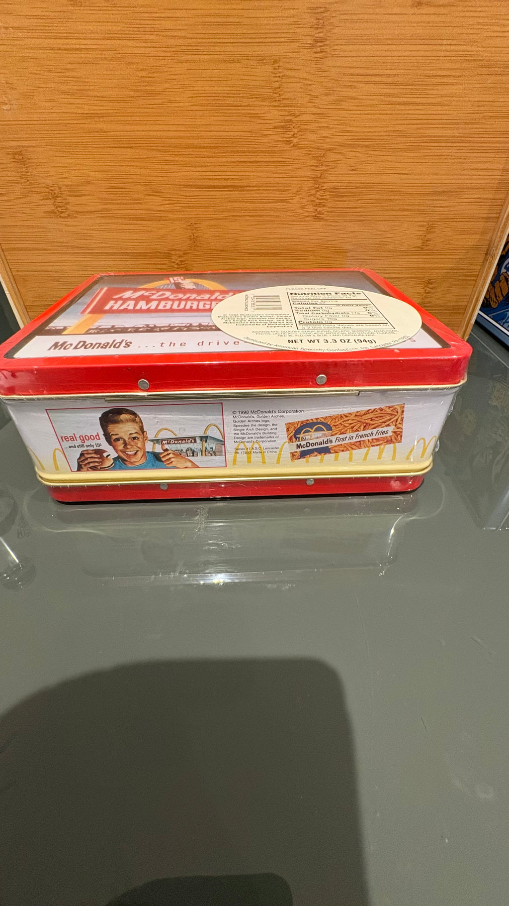 McDonald's Hamburgers Lunchbox Metal Tin – 1998 Vintage Collectible (New & Sealed)