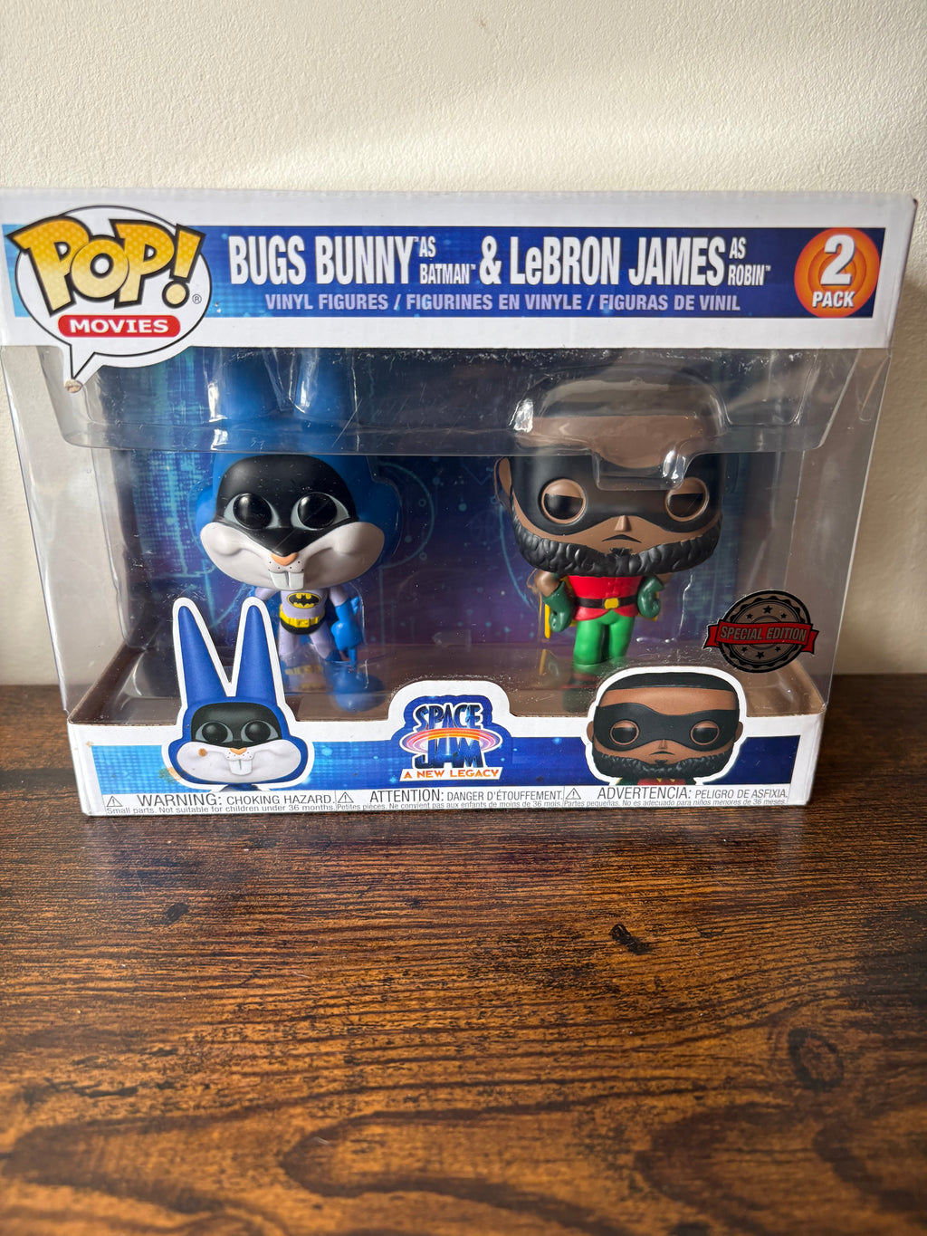 Funko POP! Movies Space Jam A New Legacy Bugs Bunny as Batman LeBron James as Robin