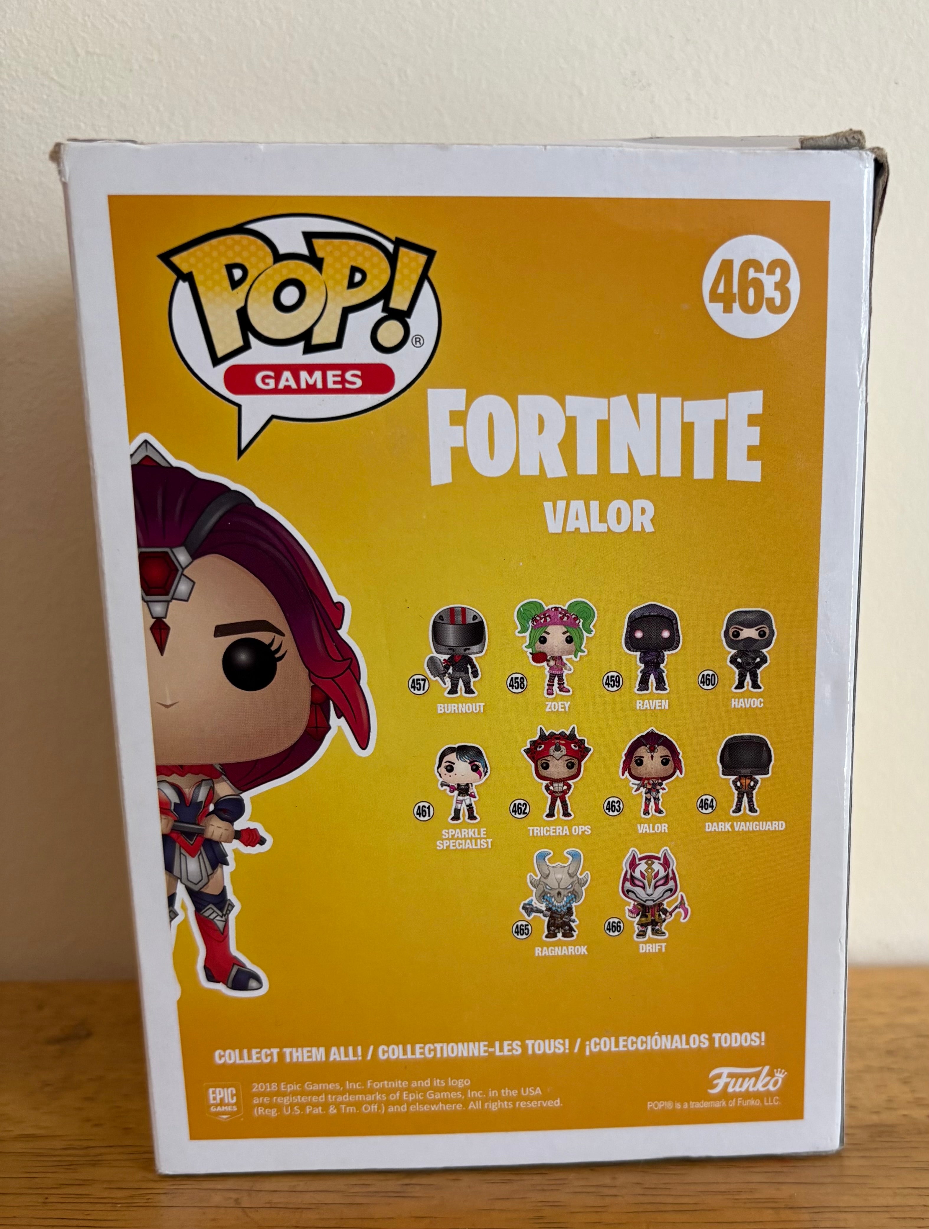 Funko Pop Figure Fortnight #463 Valor War Game Figure Vinyl