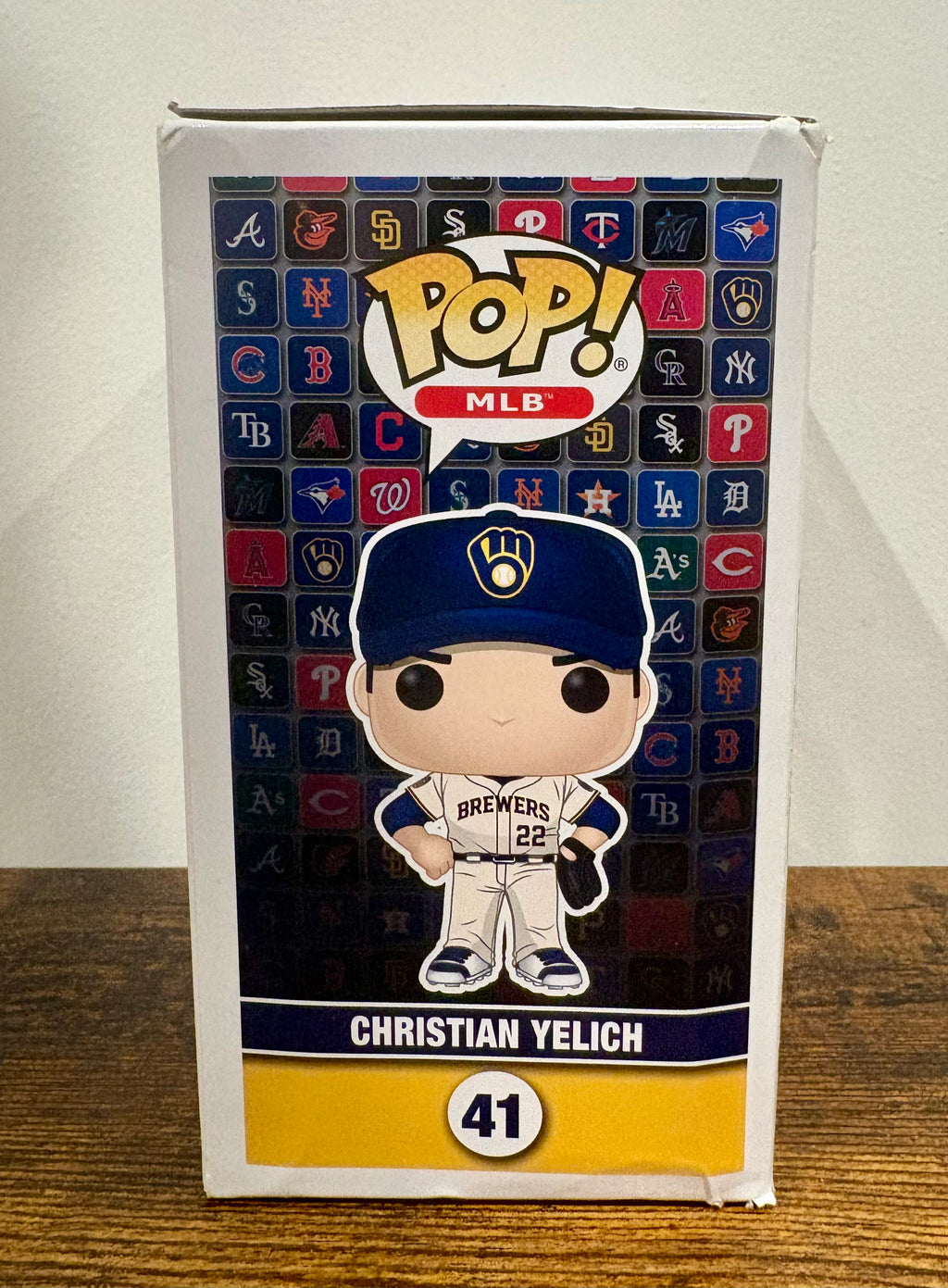 Funko Pop! Vinyl: Christian Yelich #41 slight damage to corner of box