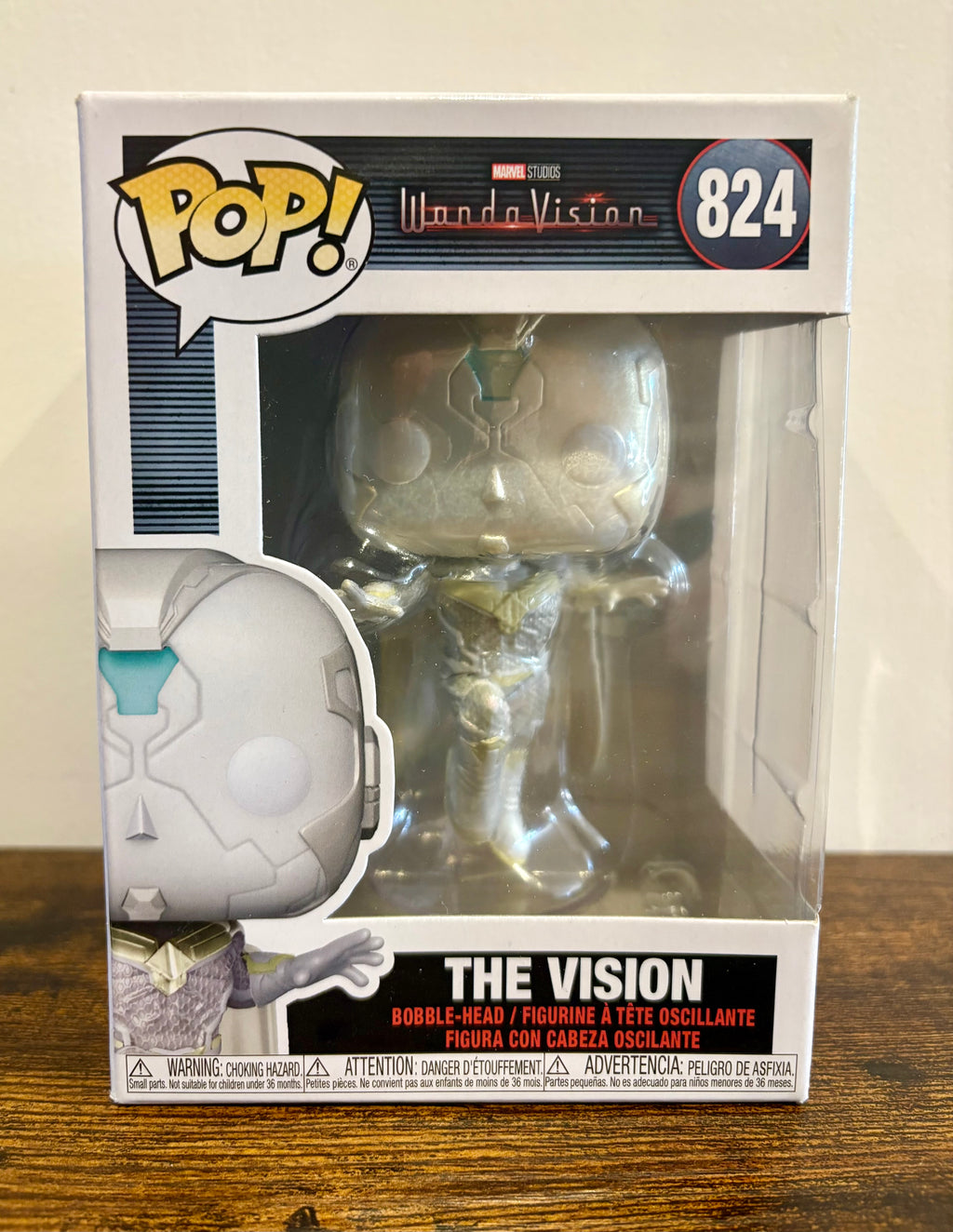 Funko Pop! 824 Marvel Wandavision The Vision Vinyl Figure Bobble Head Boxed.
