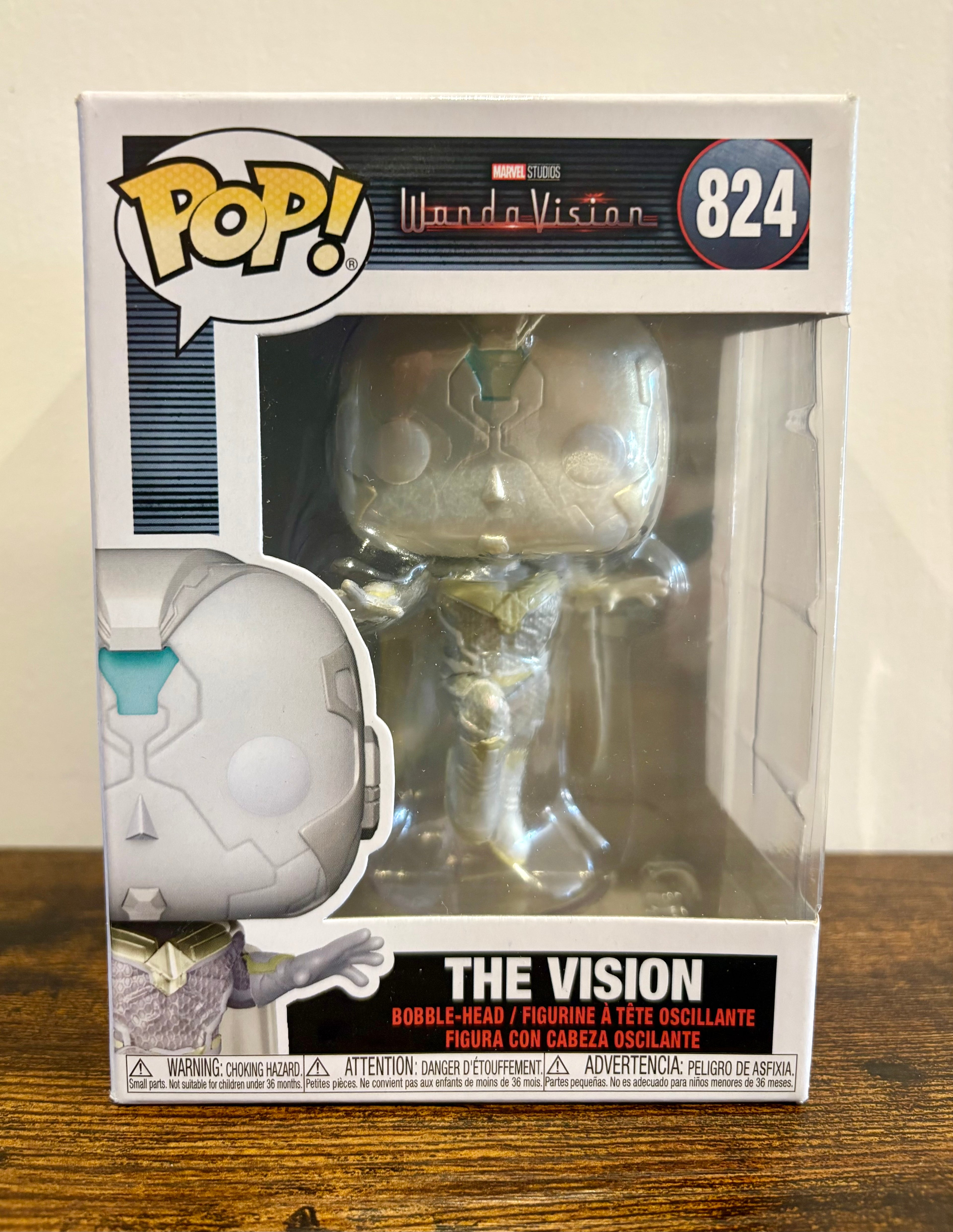 Funko Pop! 824 Marvel Wandavision The Vision Vinyl Figure Bobble Head Boxed.