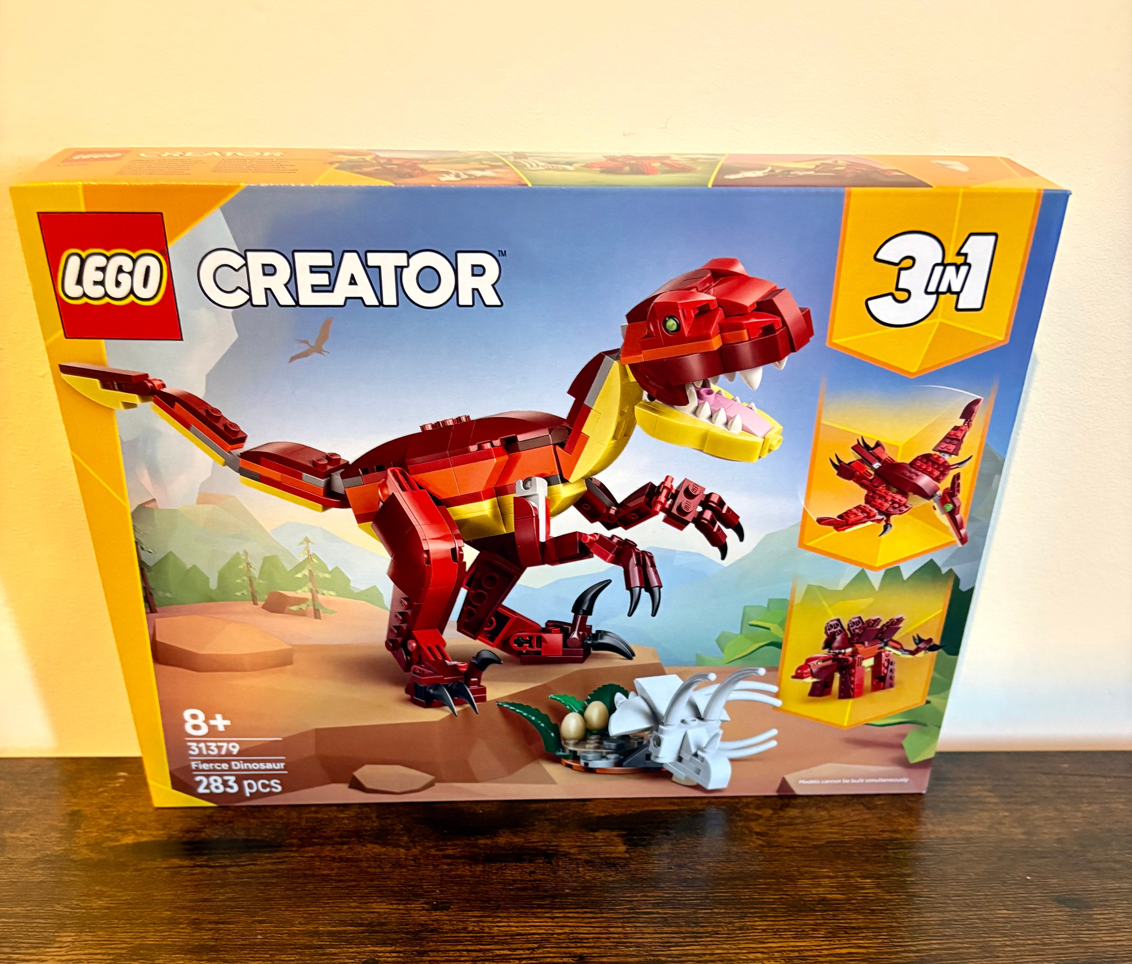 Lego 31379 Creator 3 in 1 Fierce Dinosaur 8+ Velociraptor Stegosaurus Pterosaur