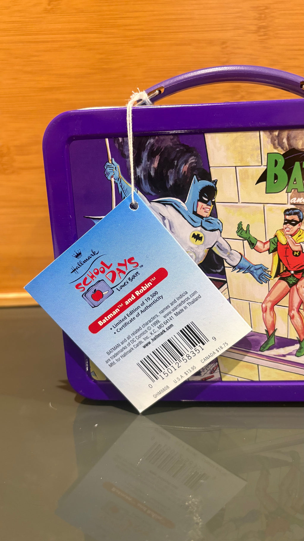 Batman & Robin DC Comics Metal Lunch Tin – Hasbro Hallmark Vintage Collectible..