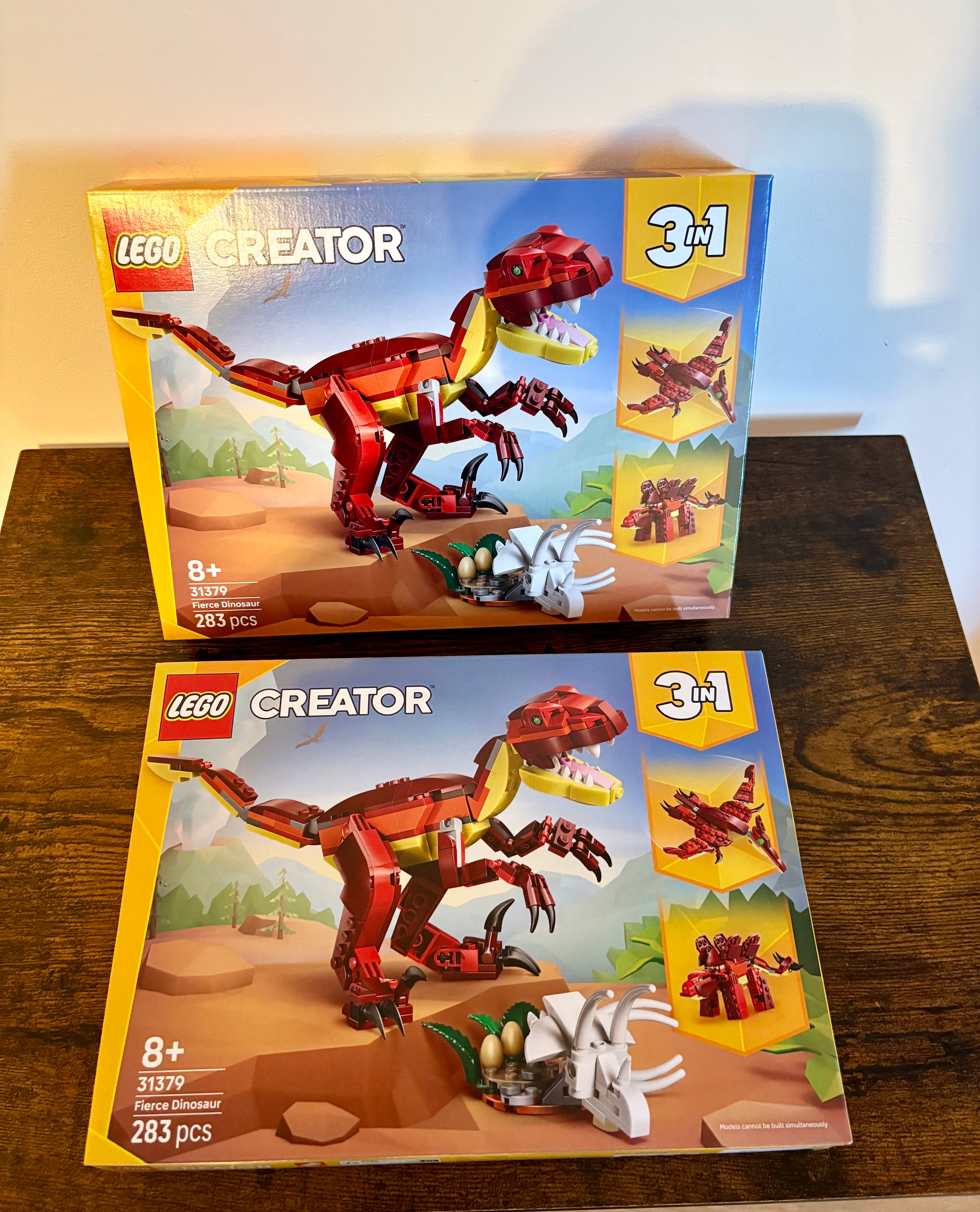 Lego 31379 Creator 3 in 1 Fierce Dinosaur 8+ Velociraptor Stegosaurus Pterosaur
