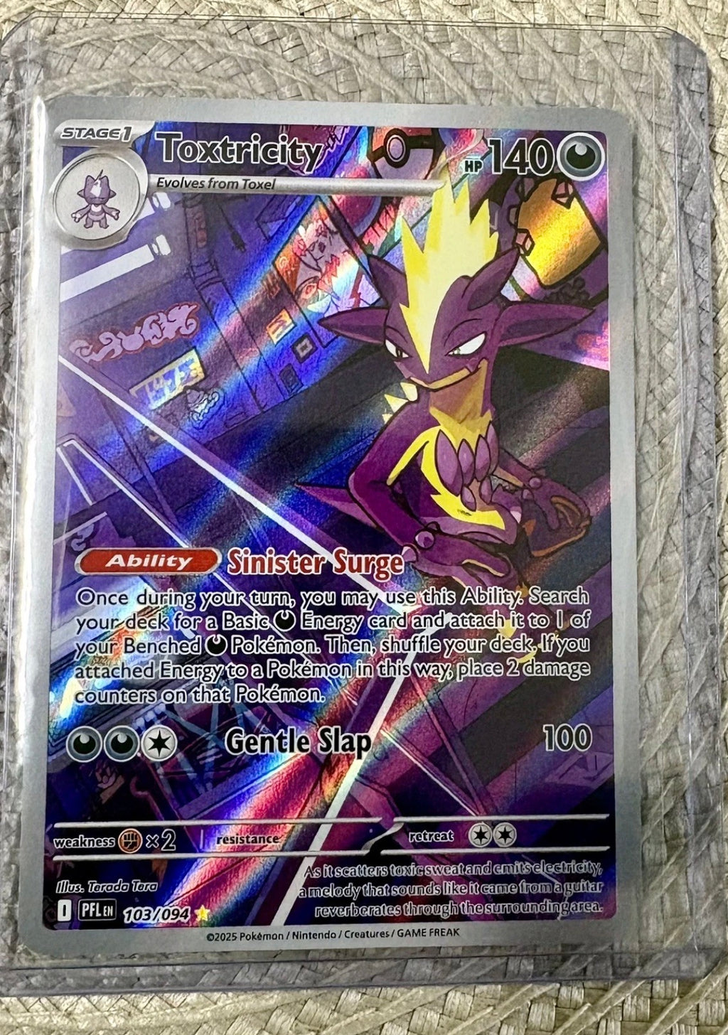 Pokemon Card Toxtricity 103/094 Illustration Rare Phantasmal Flames Near Mint