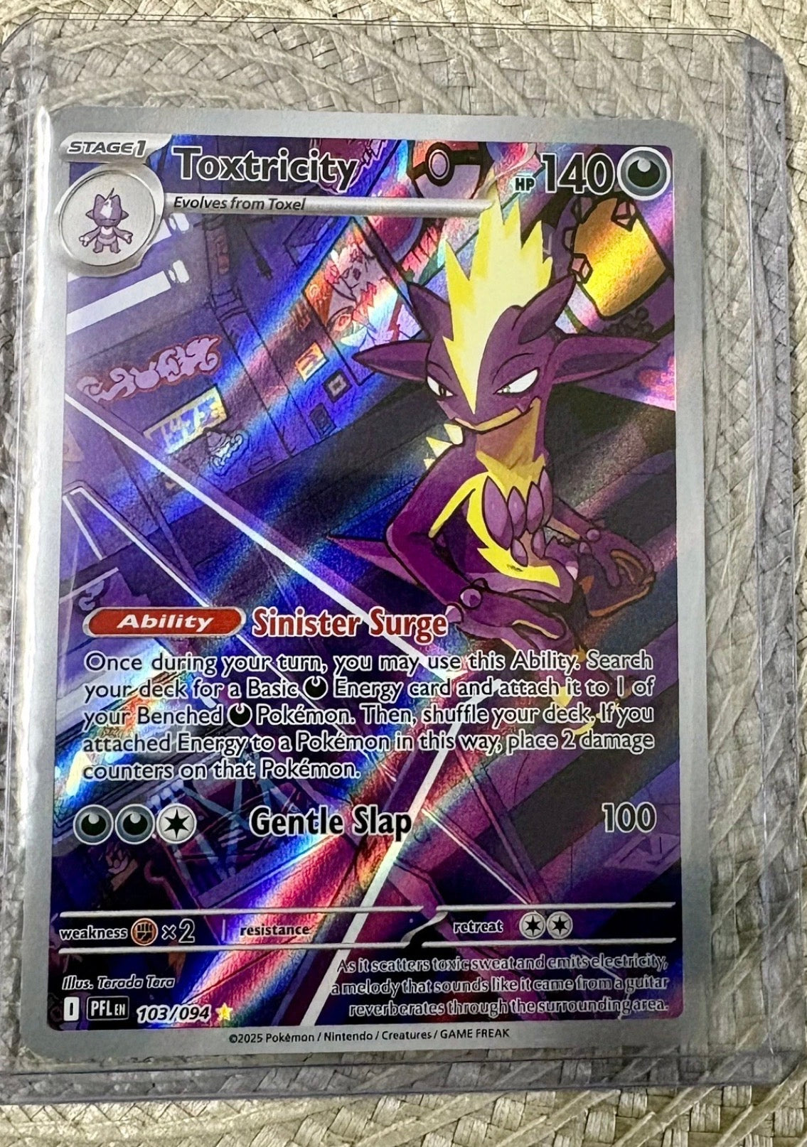 Pokemon Card Toxtricity 103/094 Illustration Rare Phantasmal Flames Near Mint