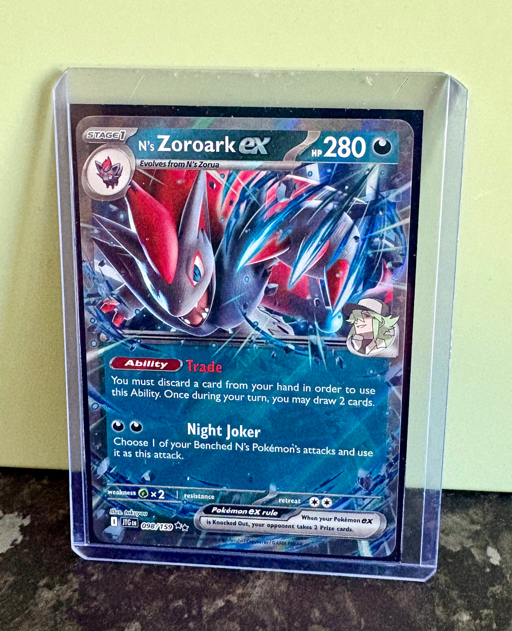 Pokemon Card N's Zoroark EX  098/159 Journey Together NM
