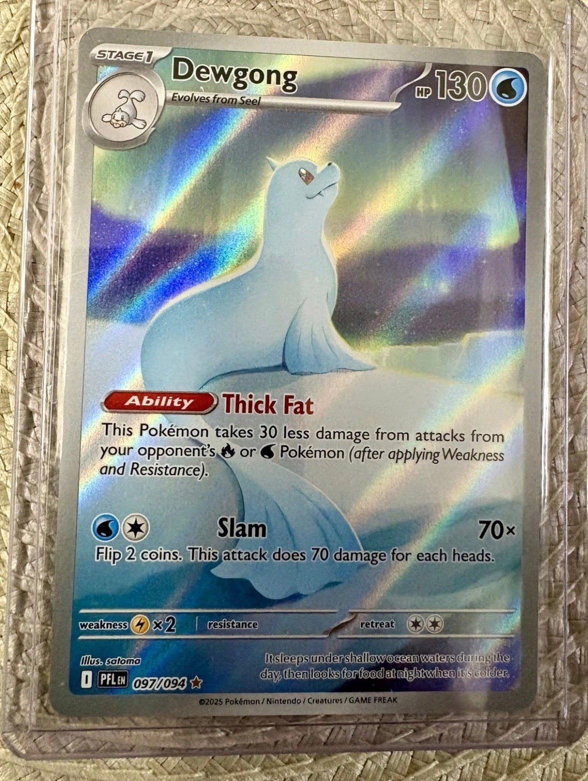 Pokemon Dewgong - 097/094 - Phantasmal Flames - Illustration Rare - Near Mint
