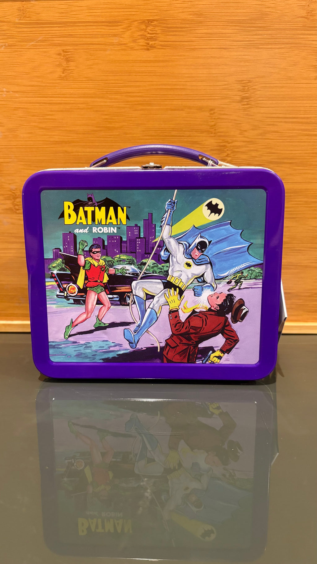 Batman & Robin DC Comics Metal Lunch Tin – Hasbro Hallmark Vintage Collectible..