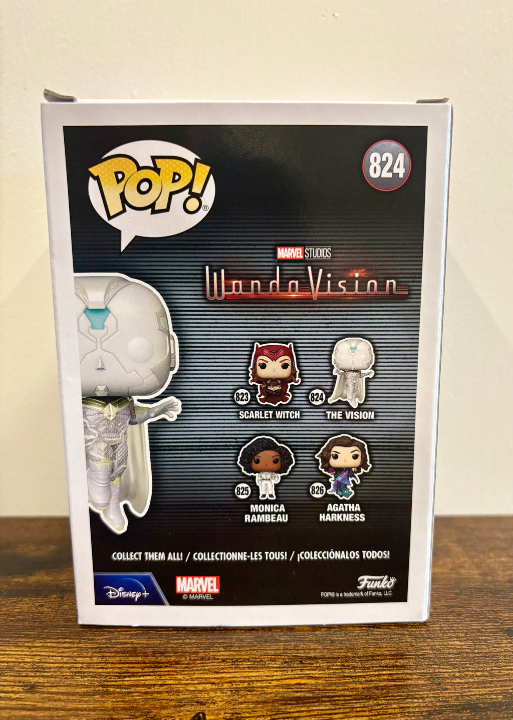 Funko Pop! 824 Marvel Wandavision The Vision Vinyl Figure Bobble Head Boxed.