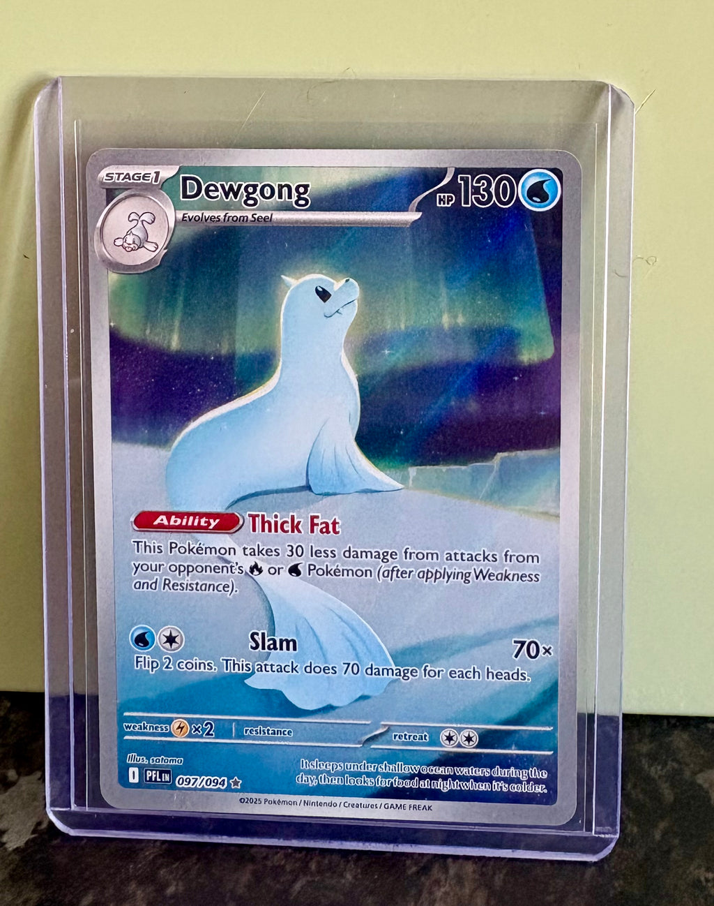 Pokemon Dewgong - 097/094 - Phantasmal Flames - Illustration Rare - Near Mint