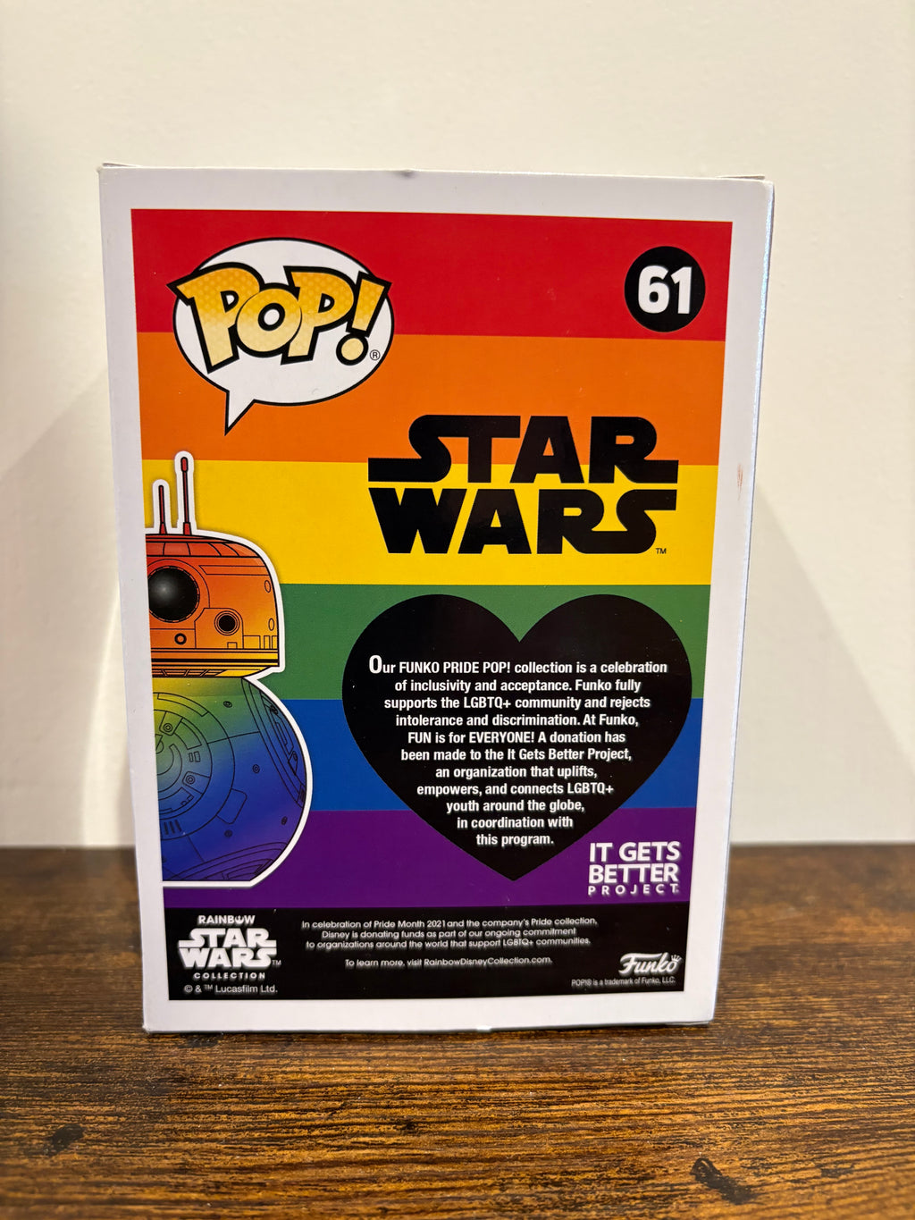 Star Wars - Rainbow Pride BB-8 #61 Funko pop Shop Exclusive