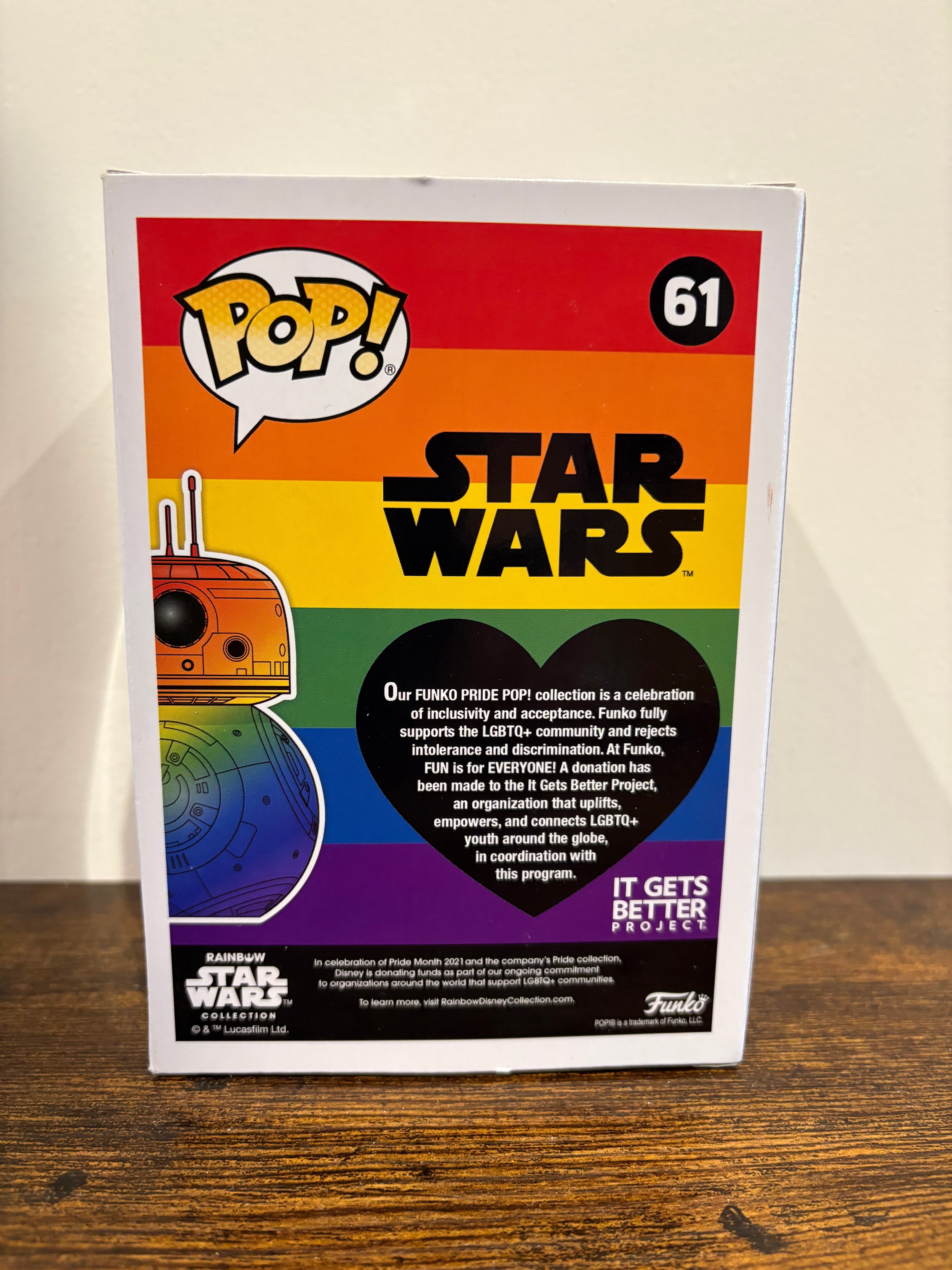 Star Wars - Rainbow Pride BB-8 #61 Funko pop Shop Exclusive