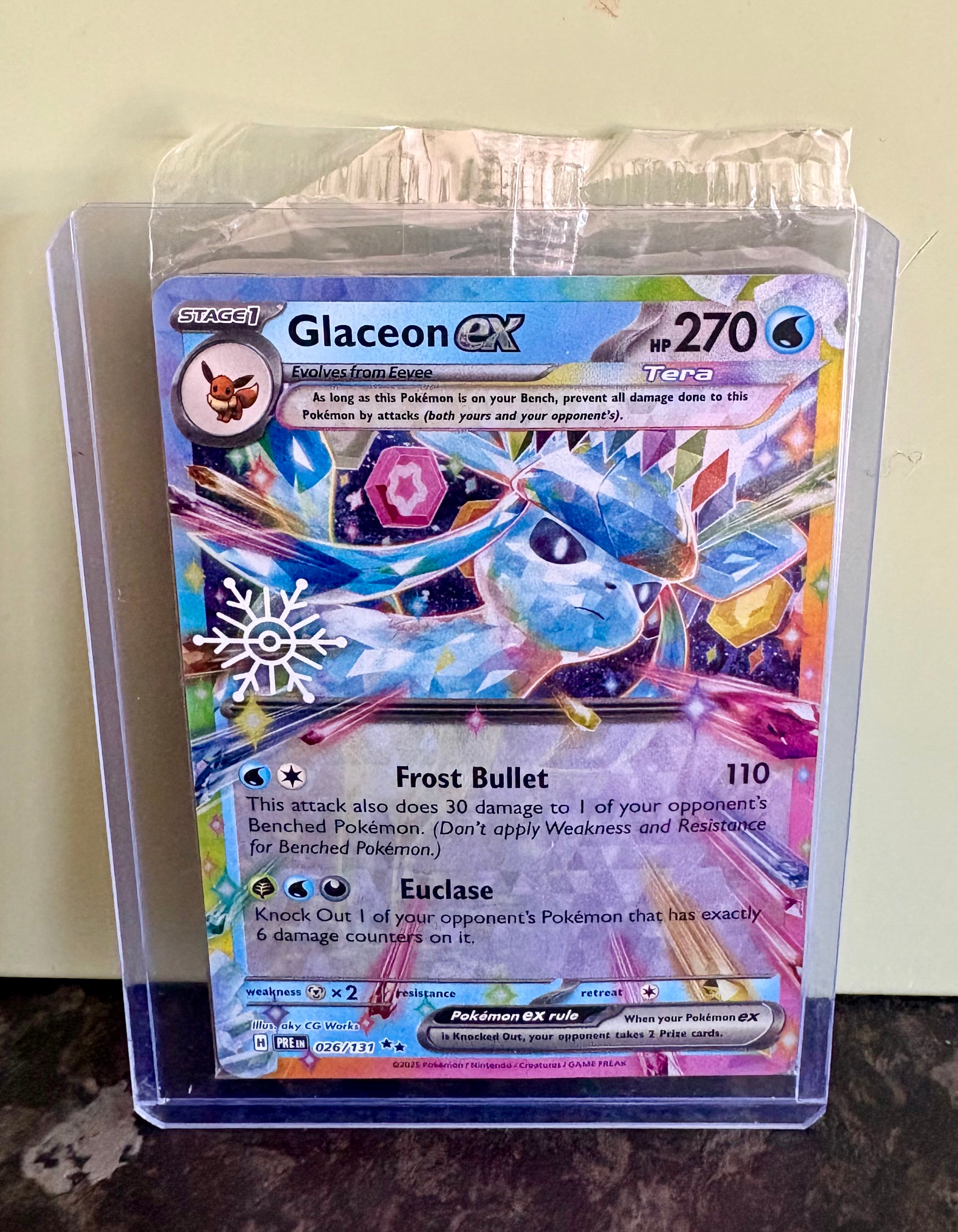 Pokemon Glaceon ex 026/131 Prismatic Evolution - Double Rare - Half Art