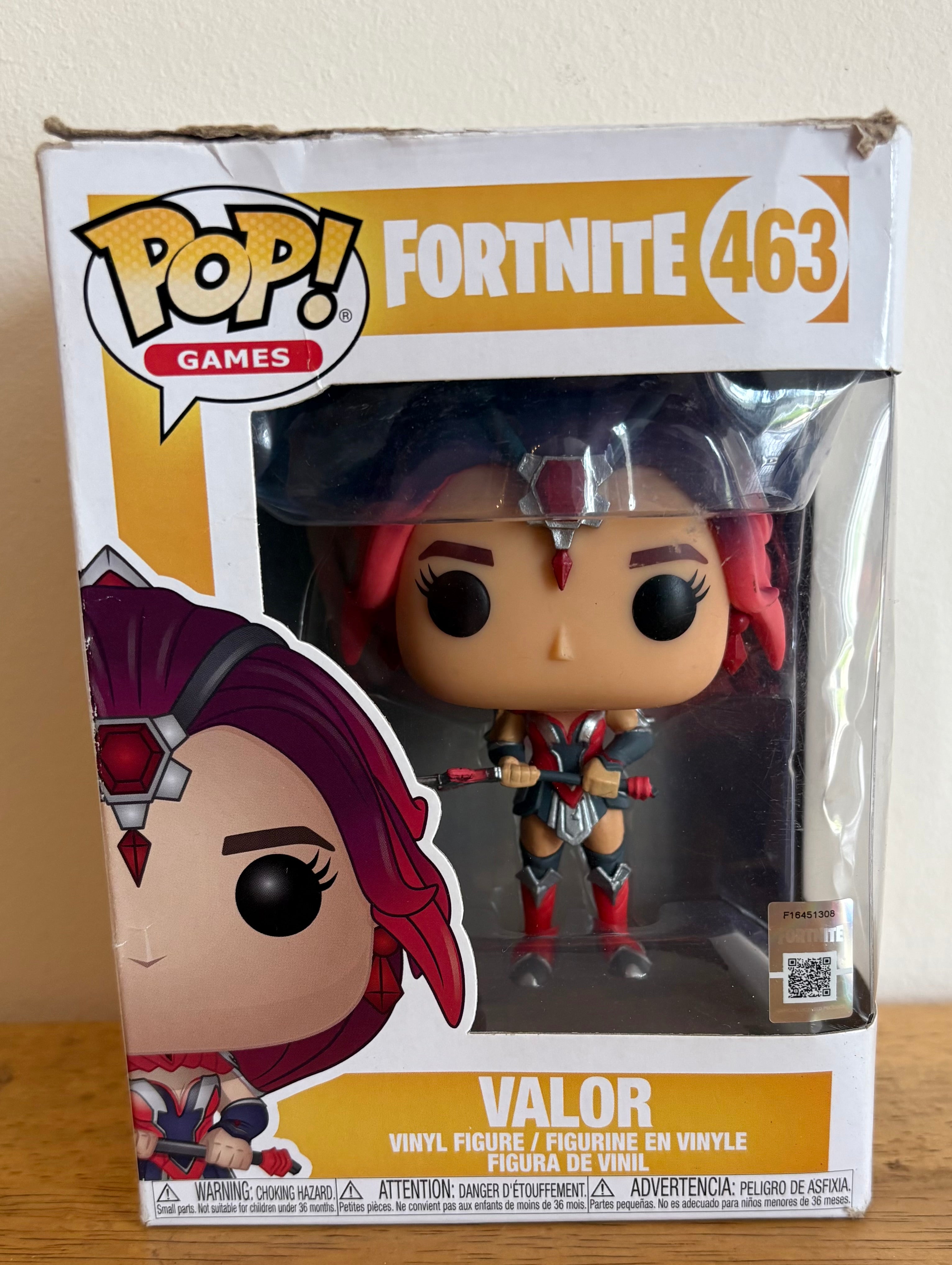 Funko Pop Figure Fortnight #463 Valor War Game Figure Vinyl