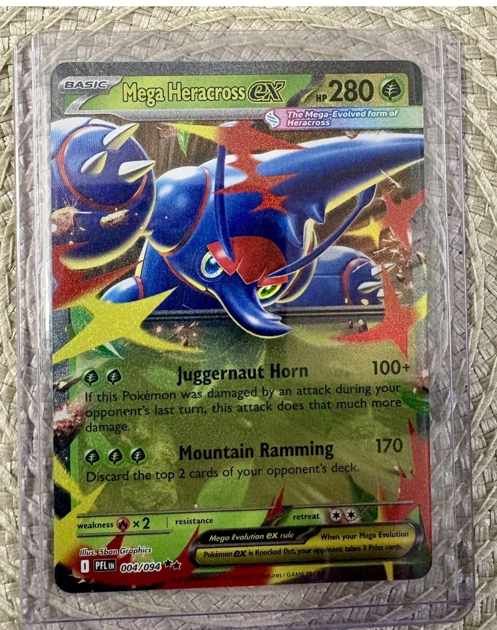 Pokemon - Mega Heracross ex - 004/094 - ME Phantasmal Flames - Half-Art