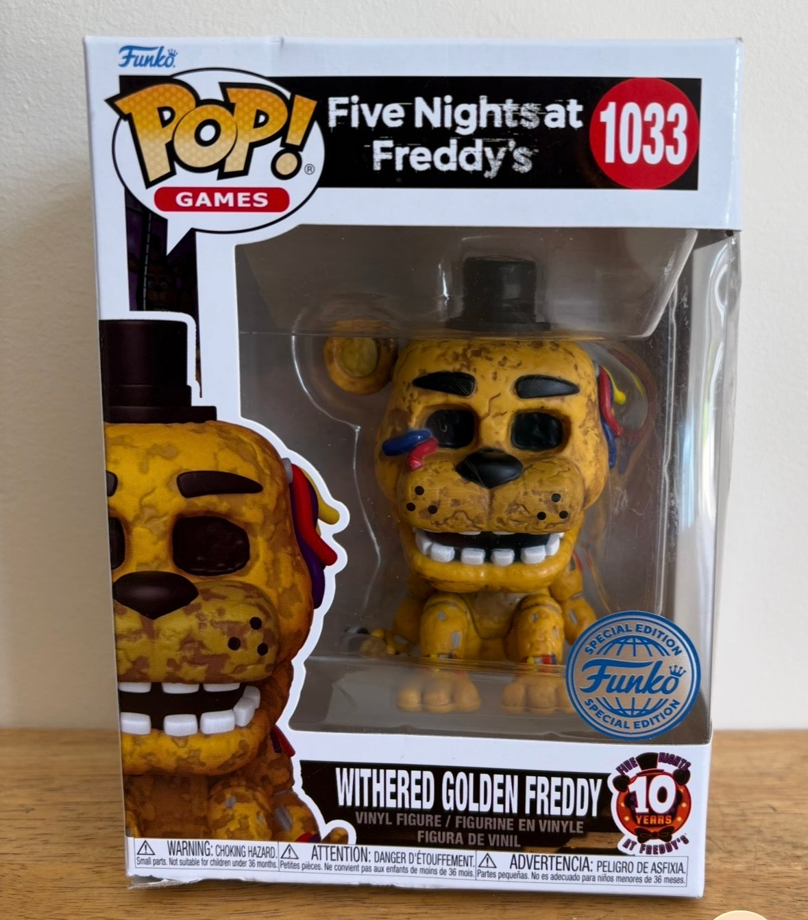 Funko Pop Five Nights at Freddy's - Withered Golden Freddy 1033 FNAF Special Edition