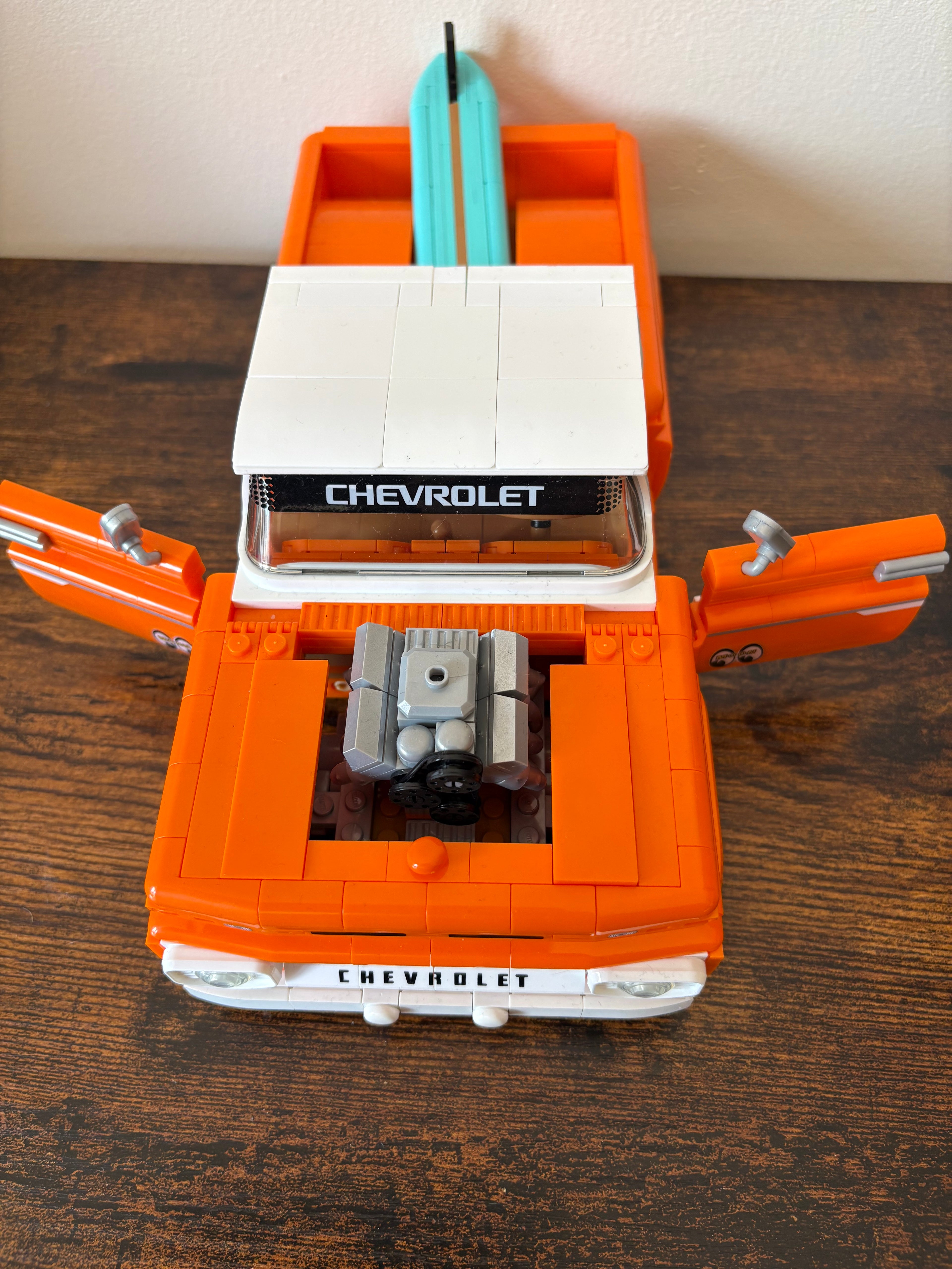 Mattel Hot Wheels - Brick Shop Custom '62 Chevy Pickup Construction Toy Model
