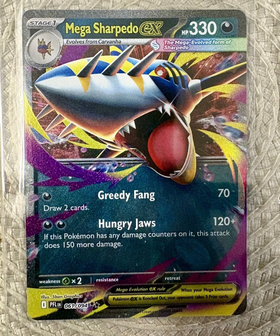 Pokemon - Mega Sharpedo ex - 061/094 - ME Phantasmal Flames - Half-Art