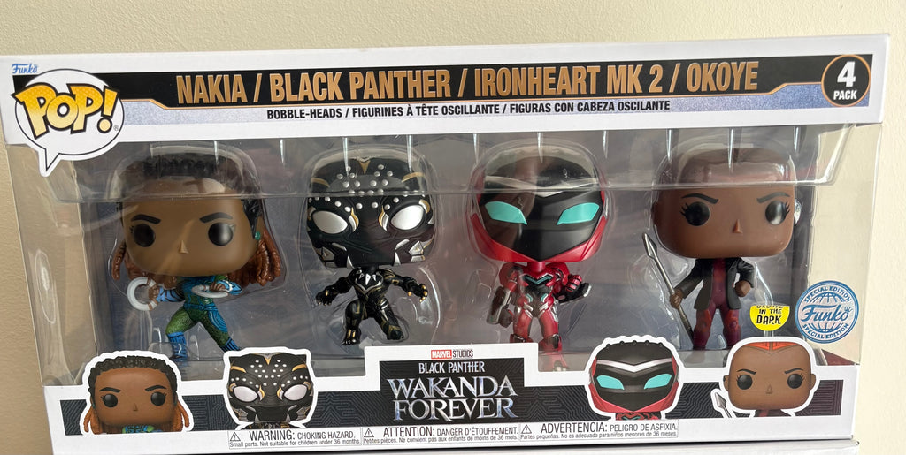 Funko Pop! Marvel Black Panther: Wakanda Forever 4-Pack. Brand New & Sealed UK