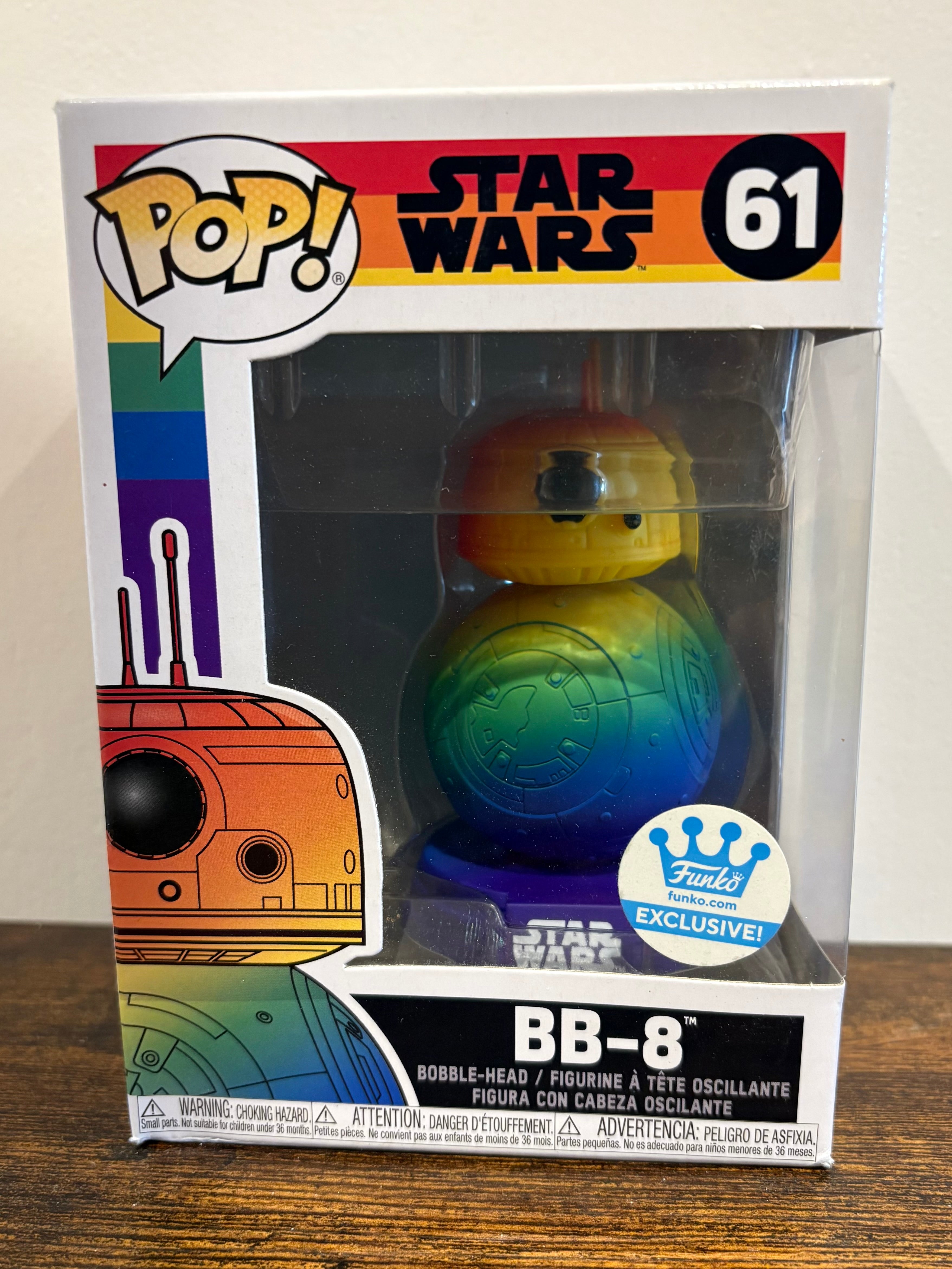 Star Wars - Rainbow Pride BB-8 #61 Funko pop Shop Exclusive