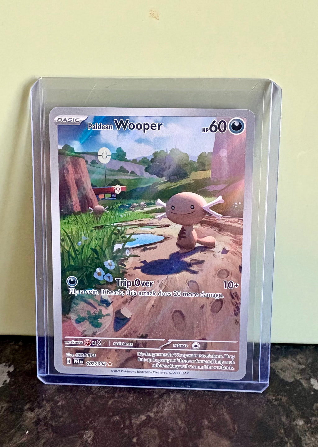 Pokemon Card Paldean Wooper 102/094 Phantasmal Flames Near Mint